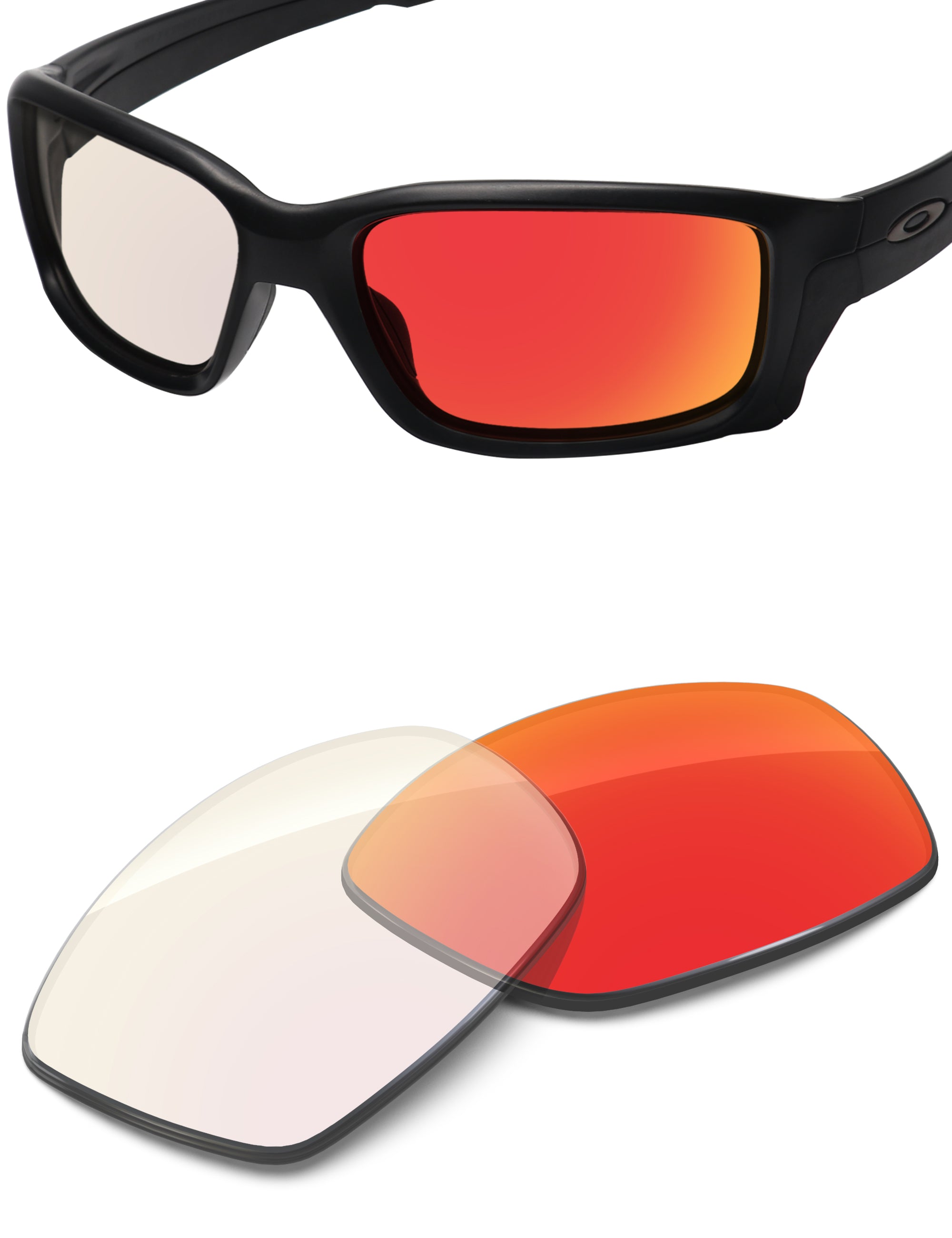 Fire Red FlashMirror™ Photochromic-Non-Polarized