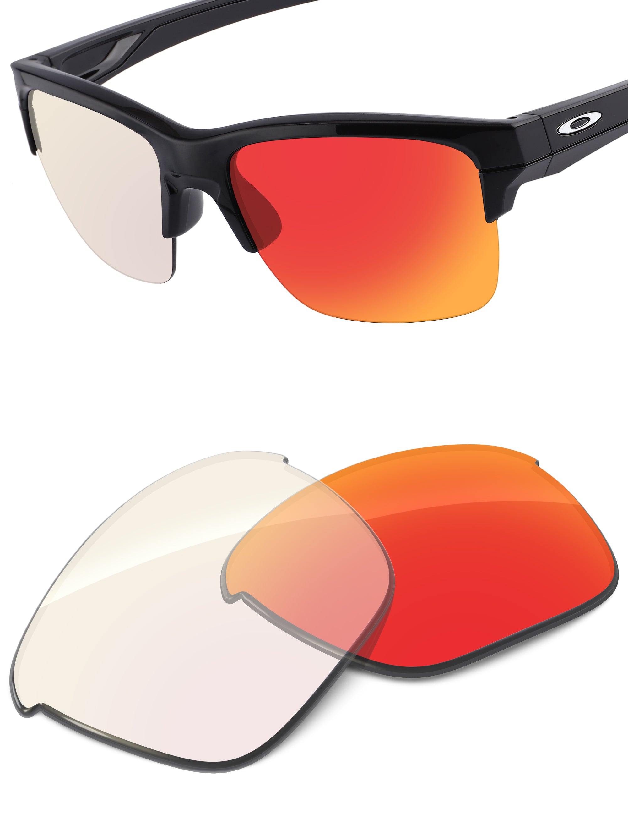 Fire Red FlashMirror™ Photochromic-Non-Polarized