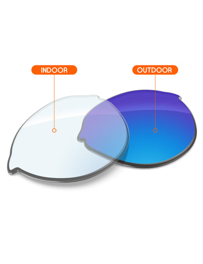 Sky Blue FlashMirror™ Photochromic-Non-Polarized