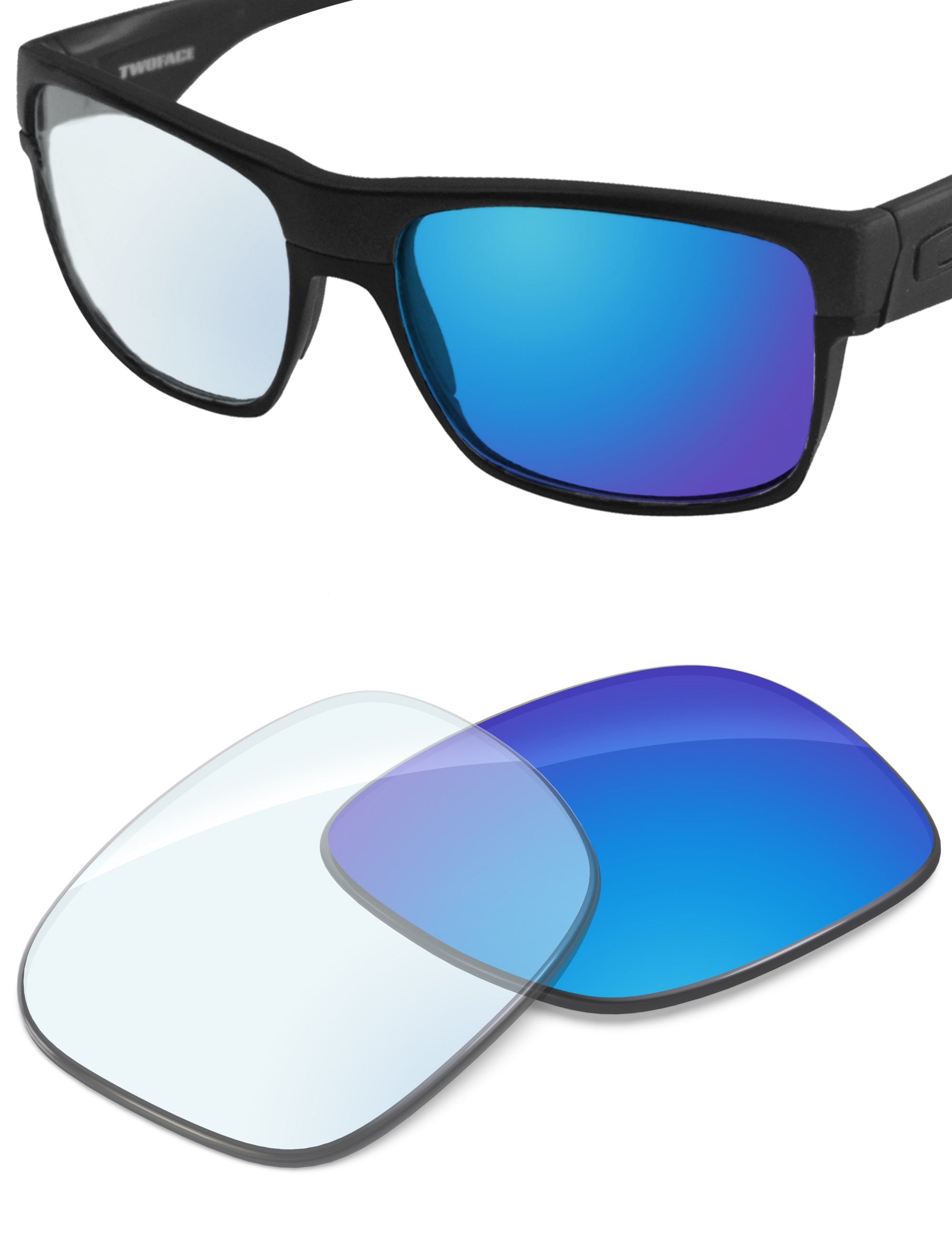 Sky Blue FlashMirror™ Photochromic-Non-Polarized