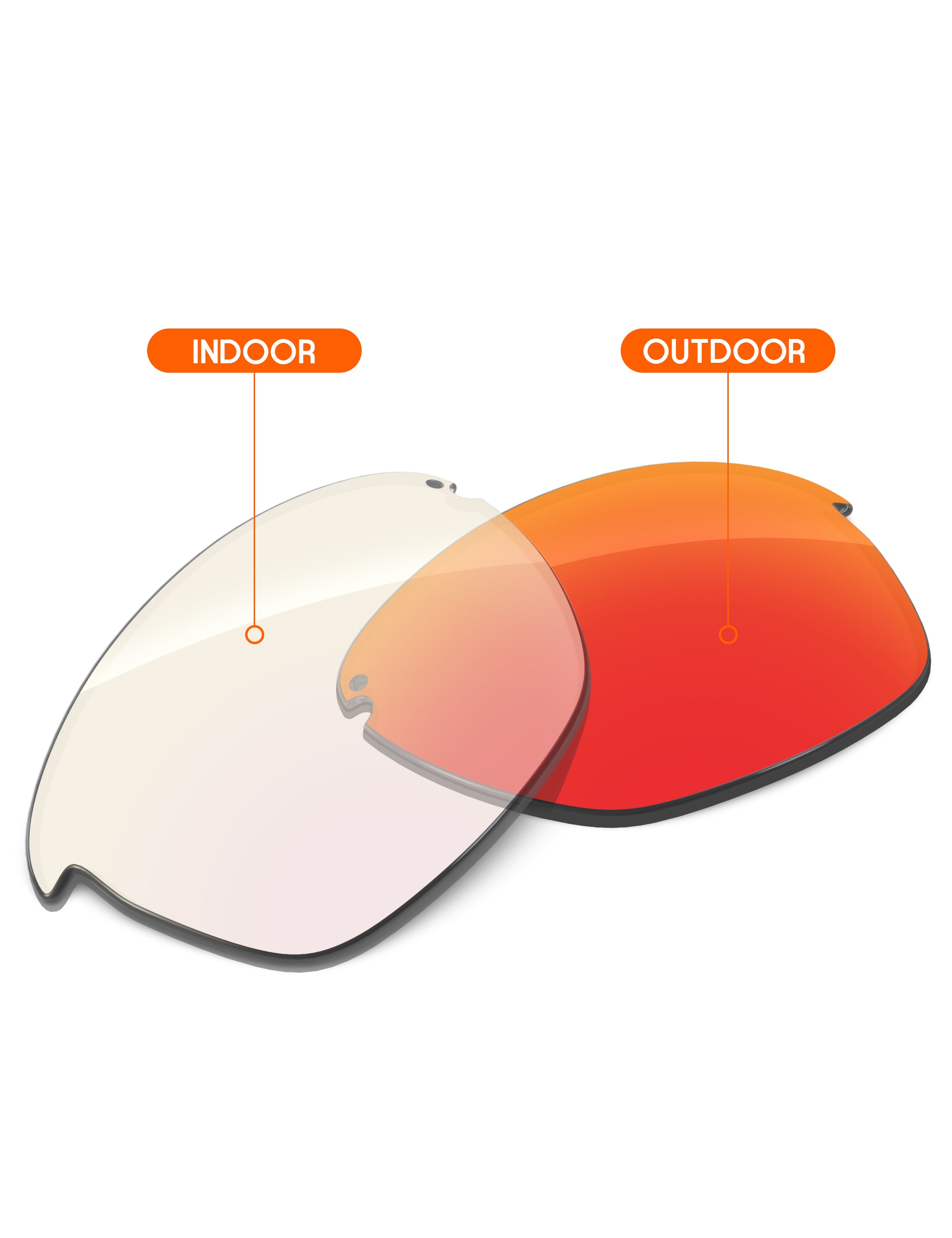 Fire Red FlashMirror™ Photochromic-Non-Polarized
