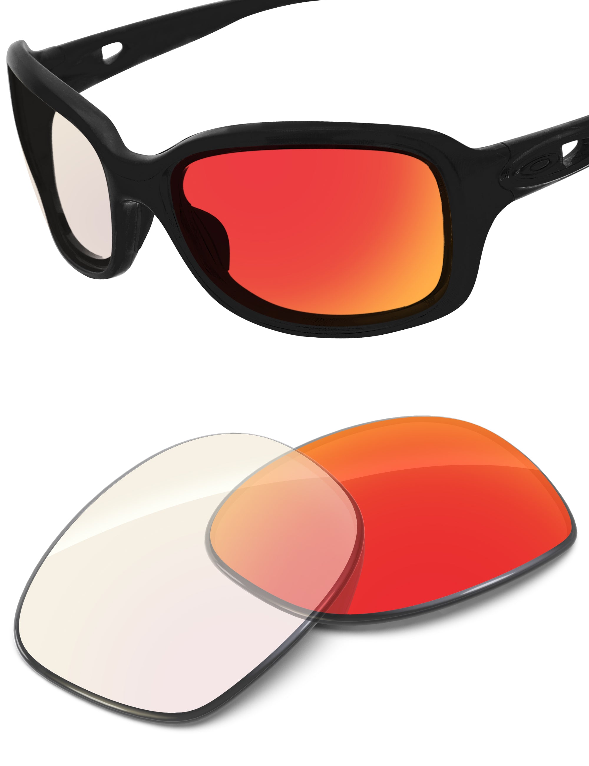 Fire Red FlashMirror™ Photochromic-Non-Polarized