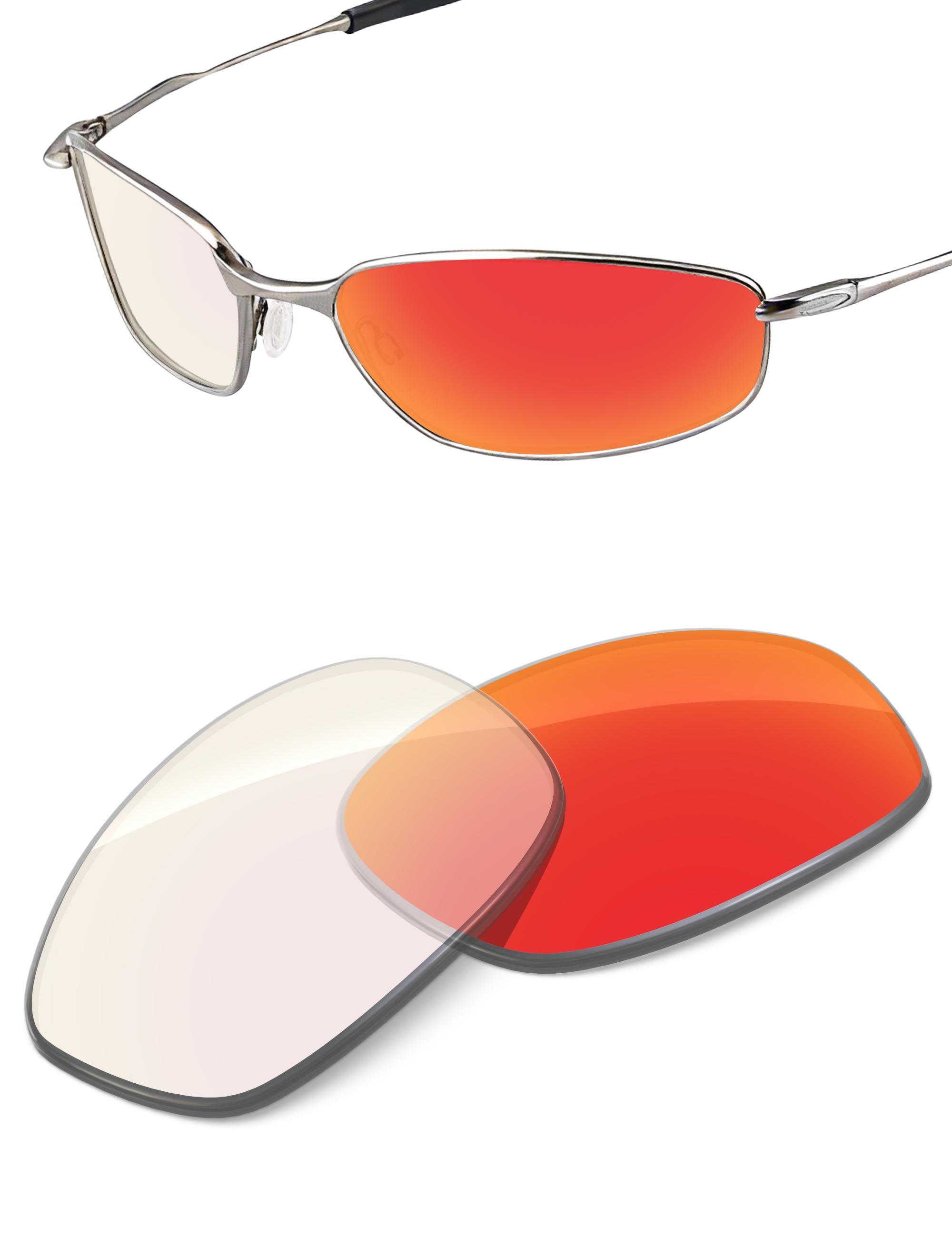Fire Red FlashMirror™ Photochromic-Non-Polarized