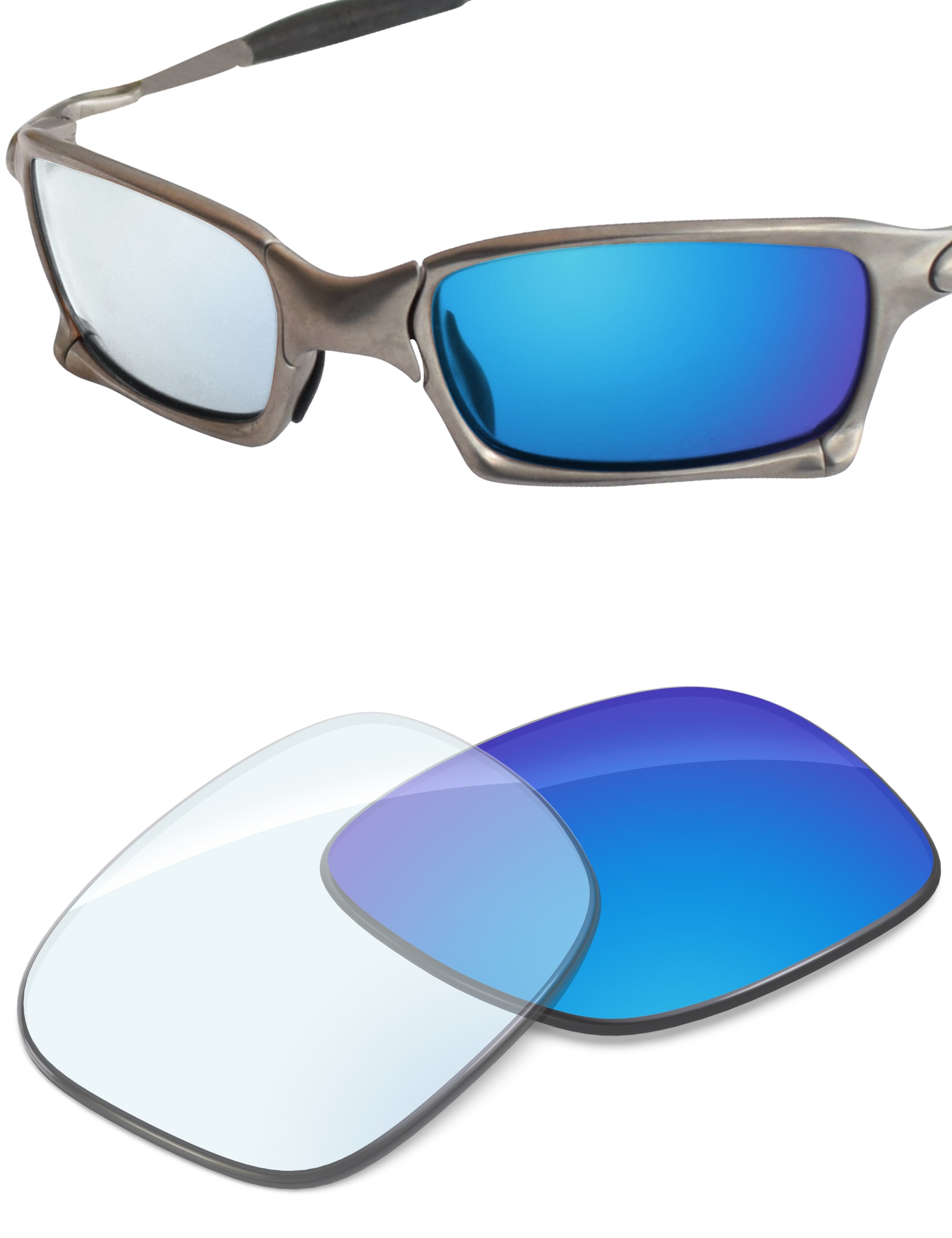 Sky Blue FlashMirror™ Photochromic-Non-Polarized