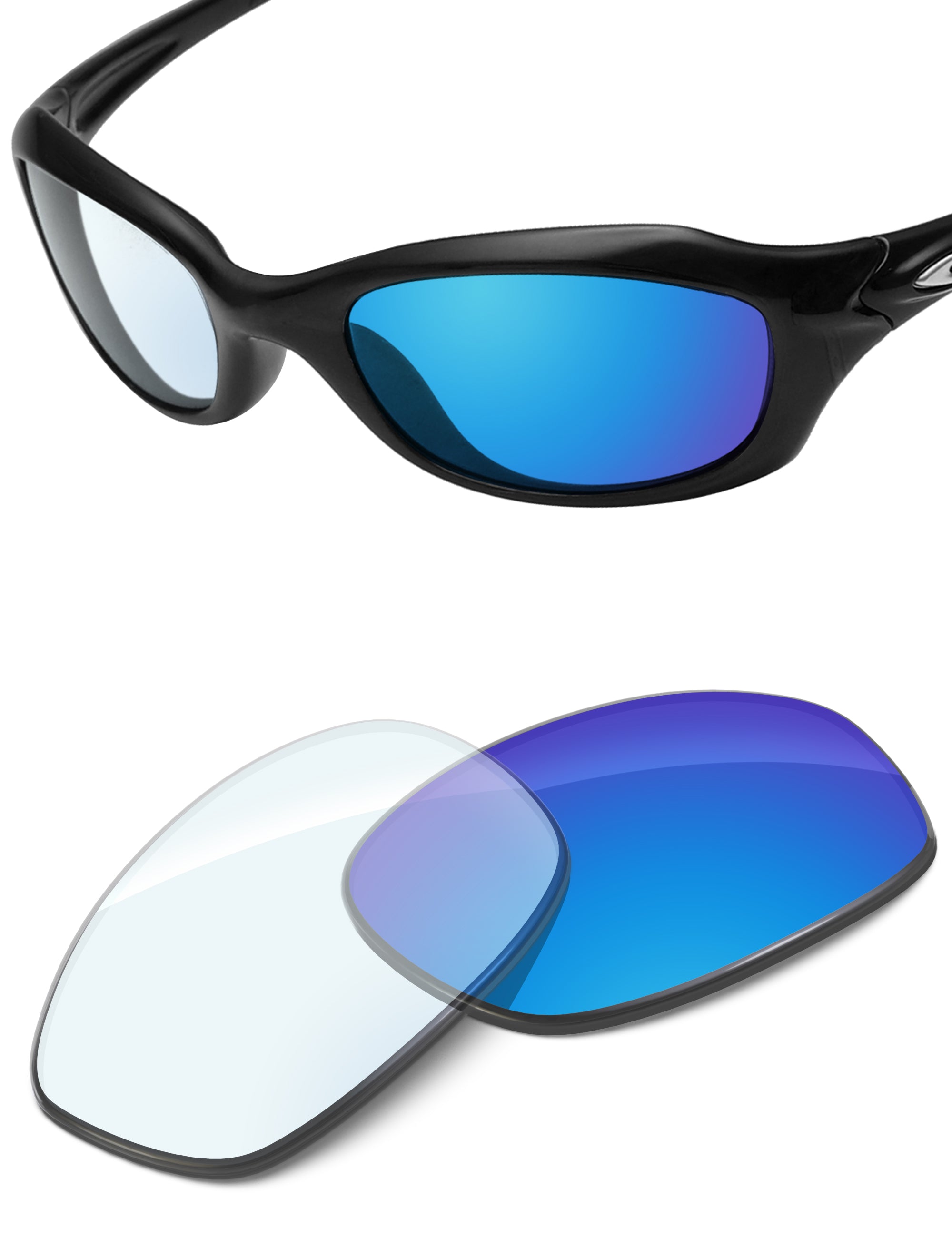Sky Blue FlashMirror™ Photochromic-Non-Polarized