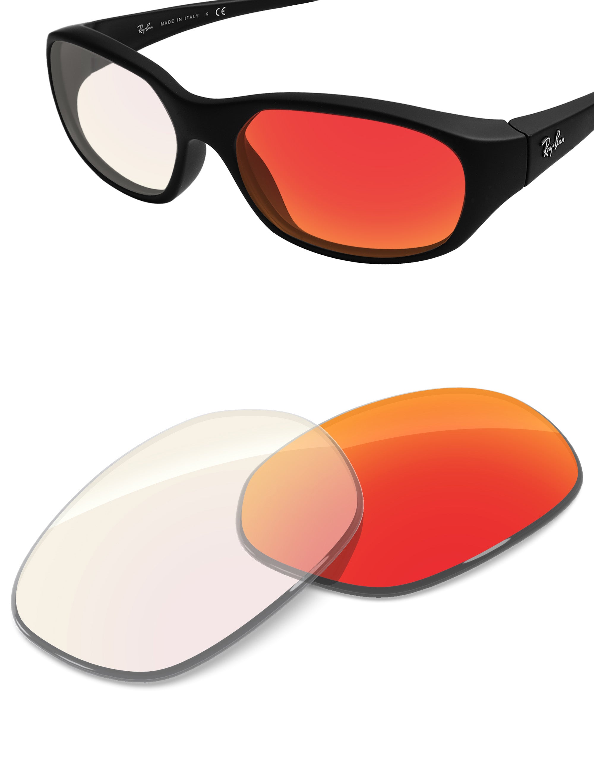 Fire Red FlashMirror™ Photochromic-Non-Polarized