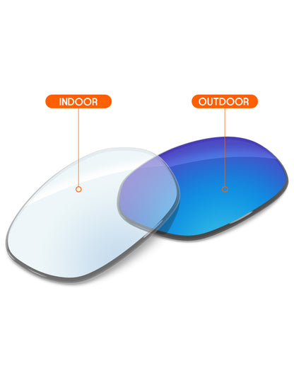 Sky Blue FlashMirror™ Photochromic-Non-Polarized