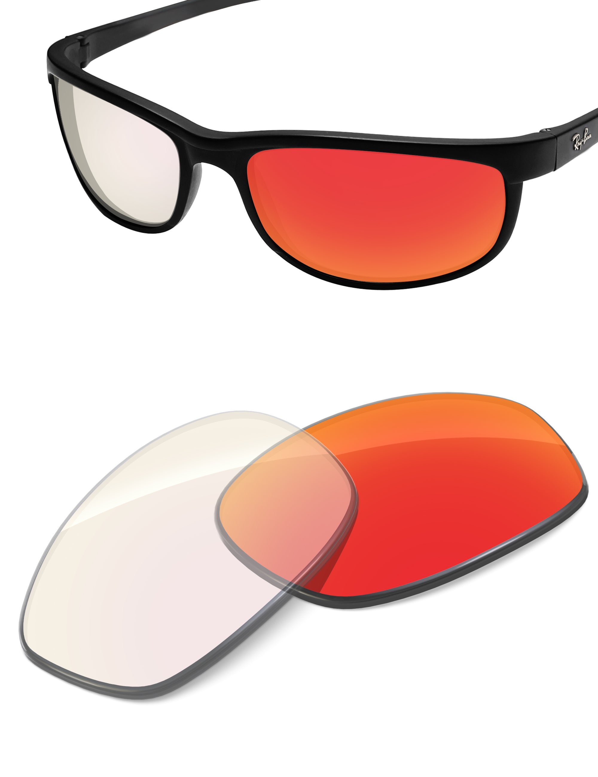 Fire Red FlashMirror™ Photochromic-Non-Polarized
