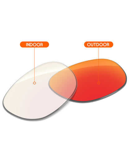 Fire Red FlashMirror™ Photochromic-Non-Polarized