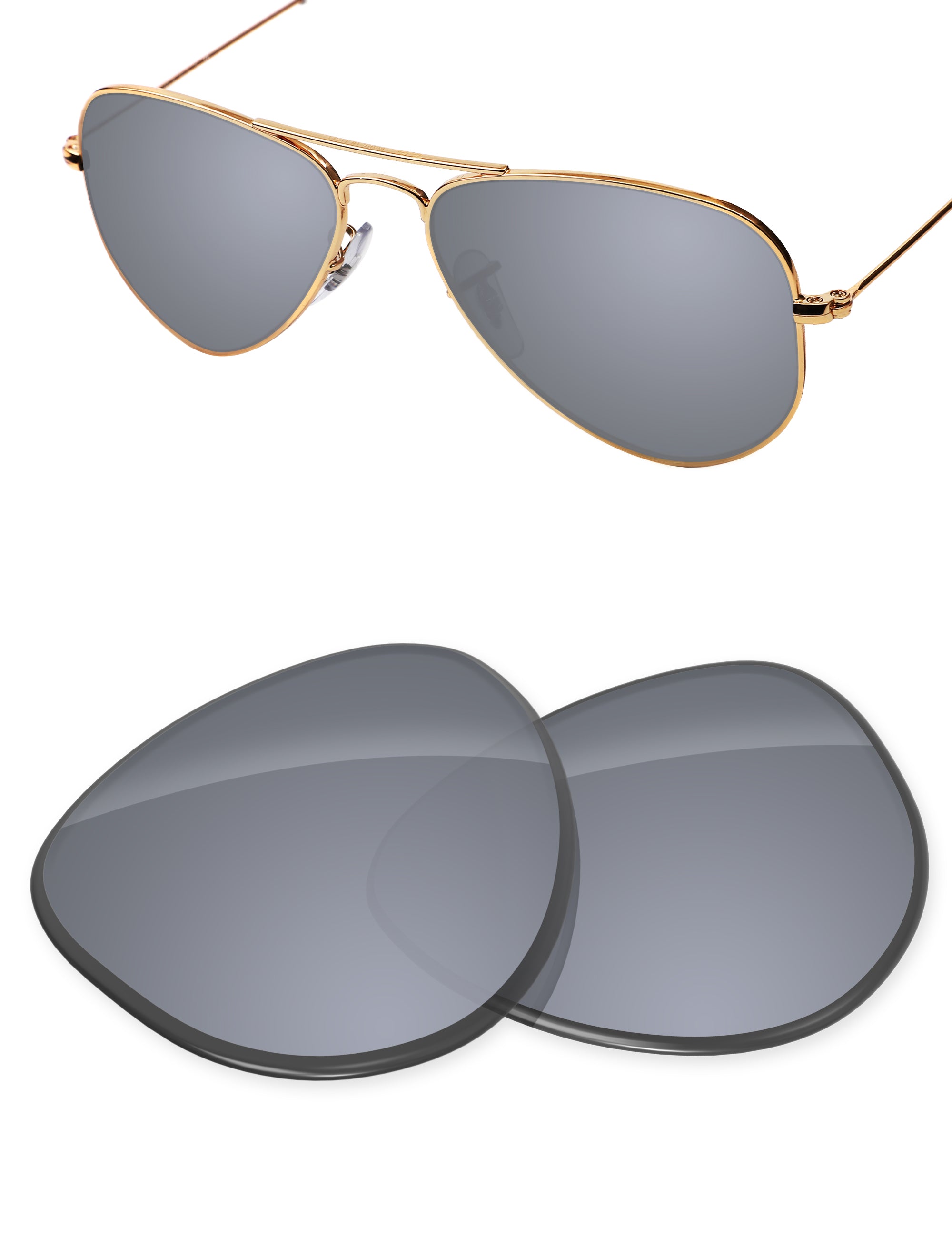 Silver Metallic FlashMirror™-Non-Polarized