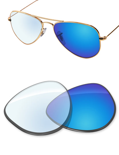 Sky Blue FlashMirror™ Photochromic-Non-Polarized
