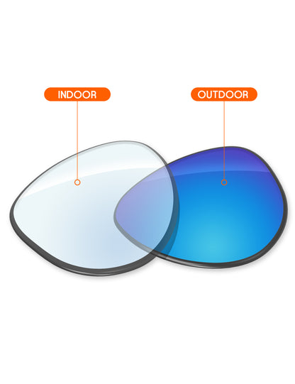 Sky Blue FlashMirror™ Photochromic-Non-Polarized