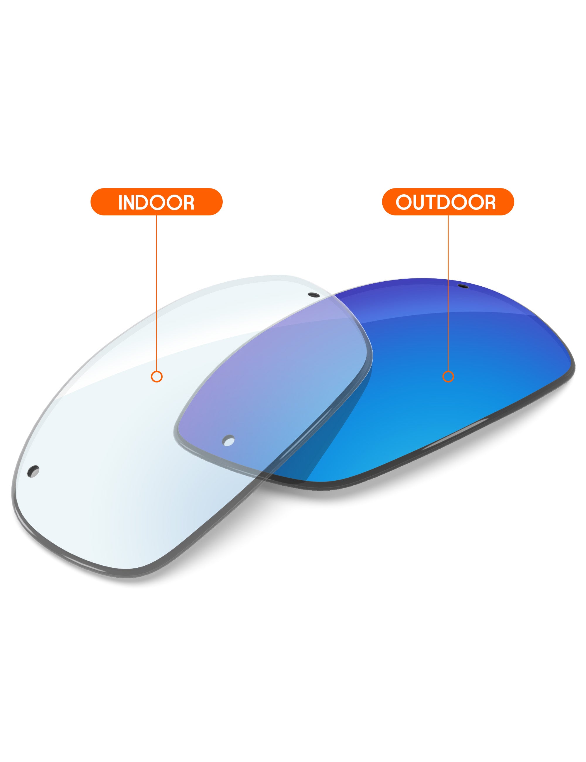 Sky Blue FlashMirror™ Photochromic-Non-Polarized