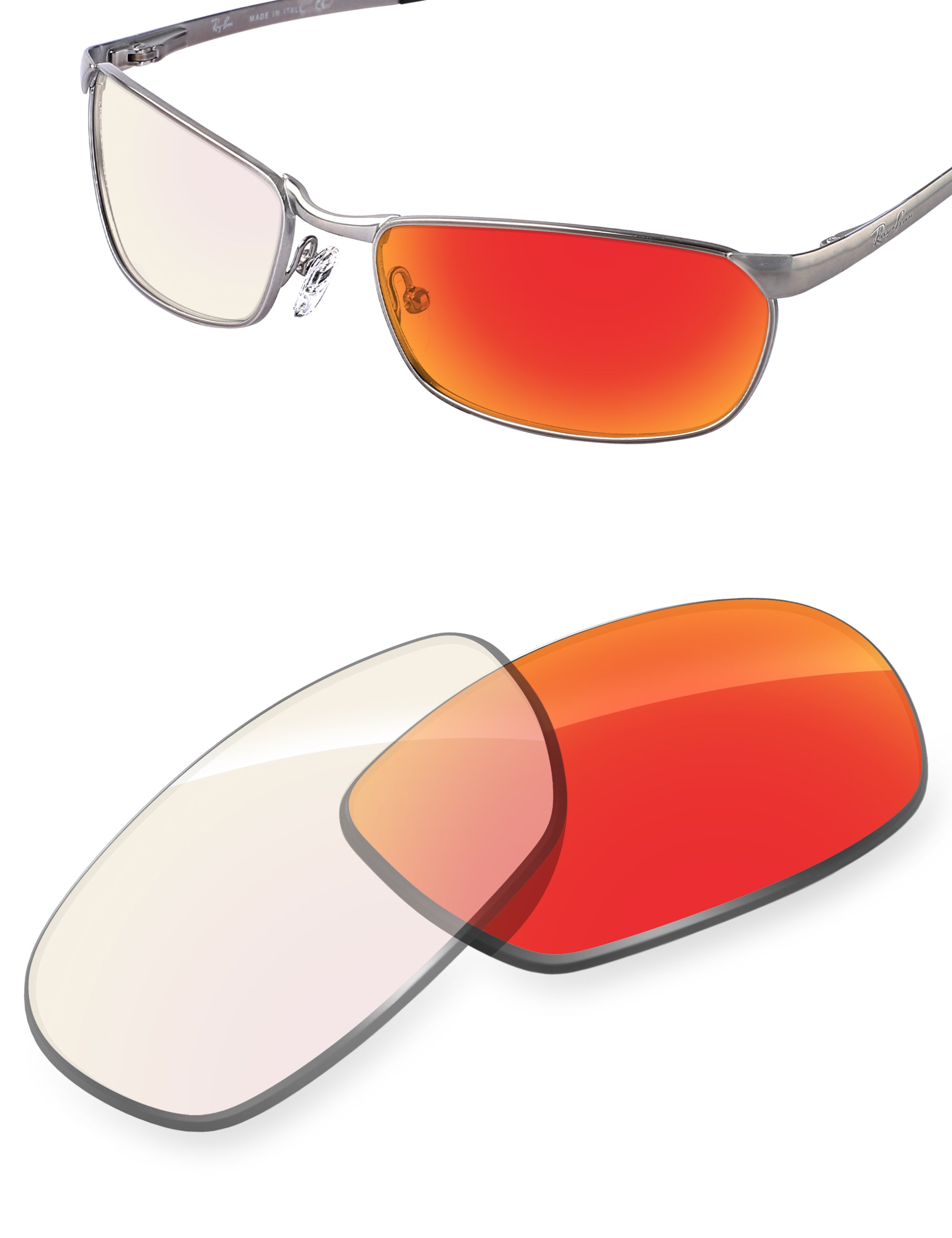 Fire Red FlashMirror™ Photochromic-Non-Polarized