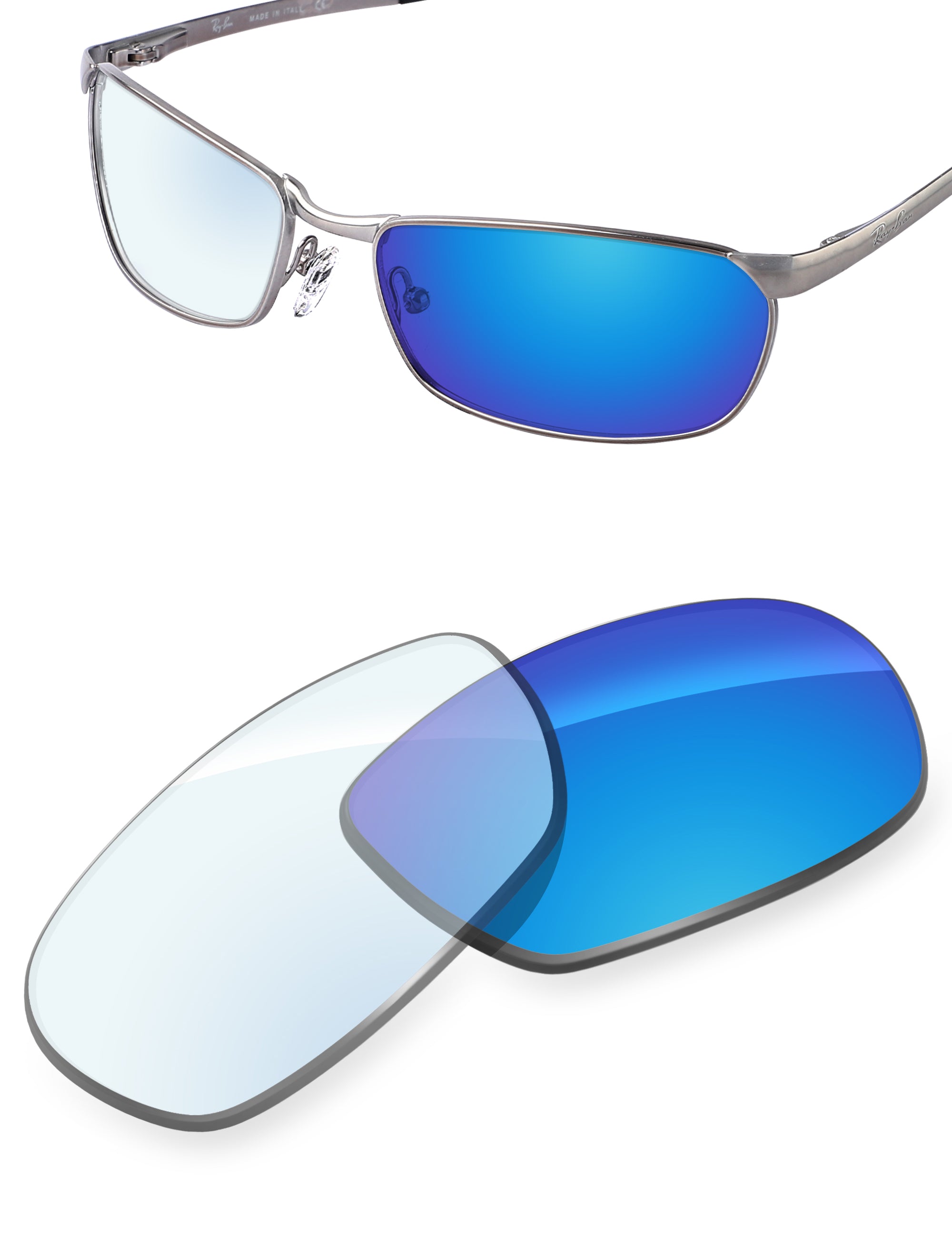 Sky Blue FlashMirror™ Photochromic-Non-Polarized
