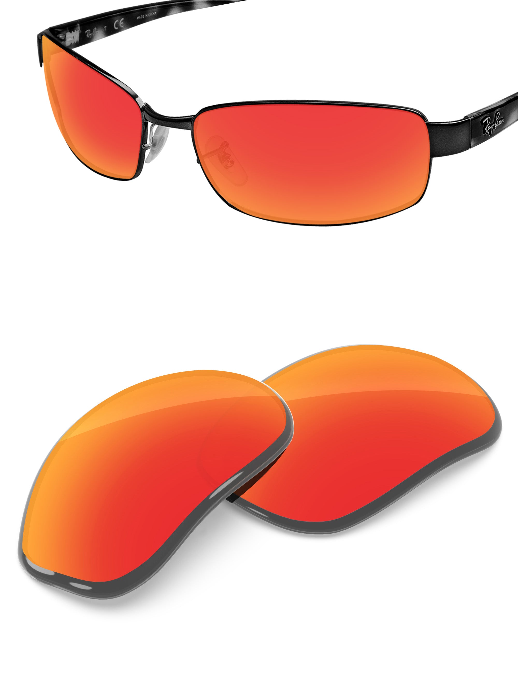 Fire Red FlashMirror™-Non-Polarized