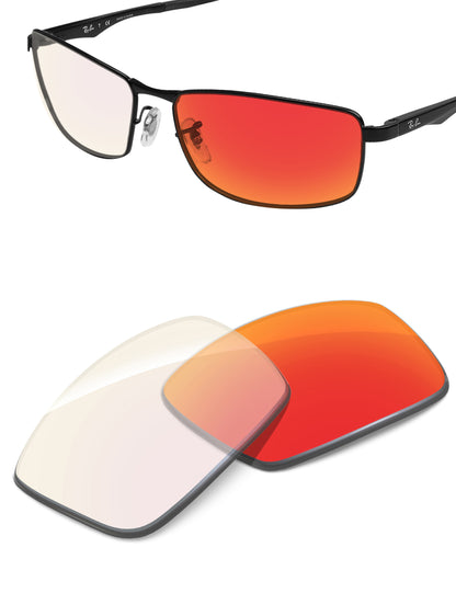 Fire Red FlashMirror™ Photochromic-Non-Polarized