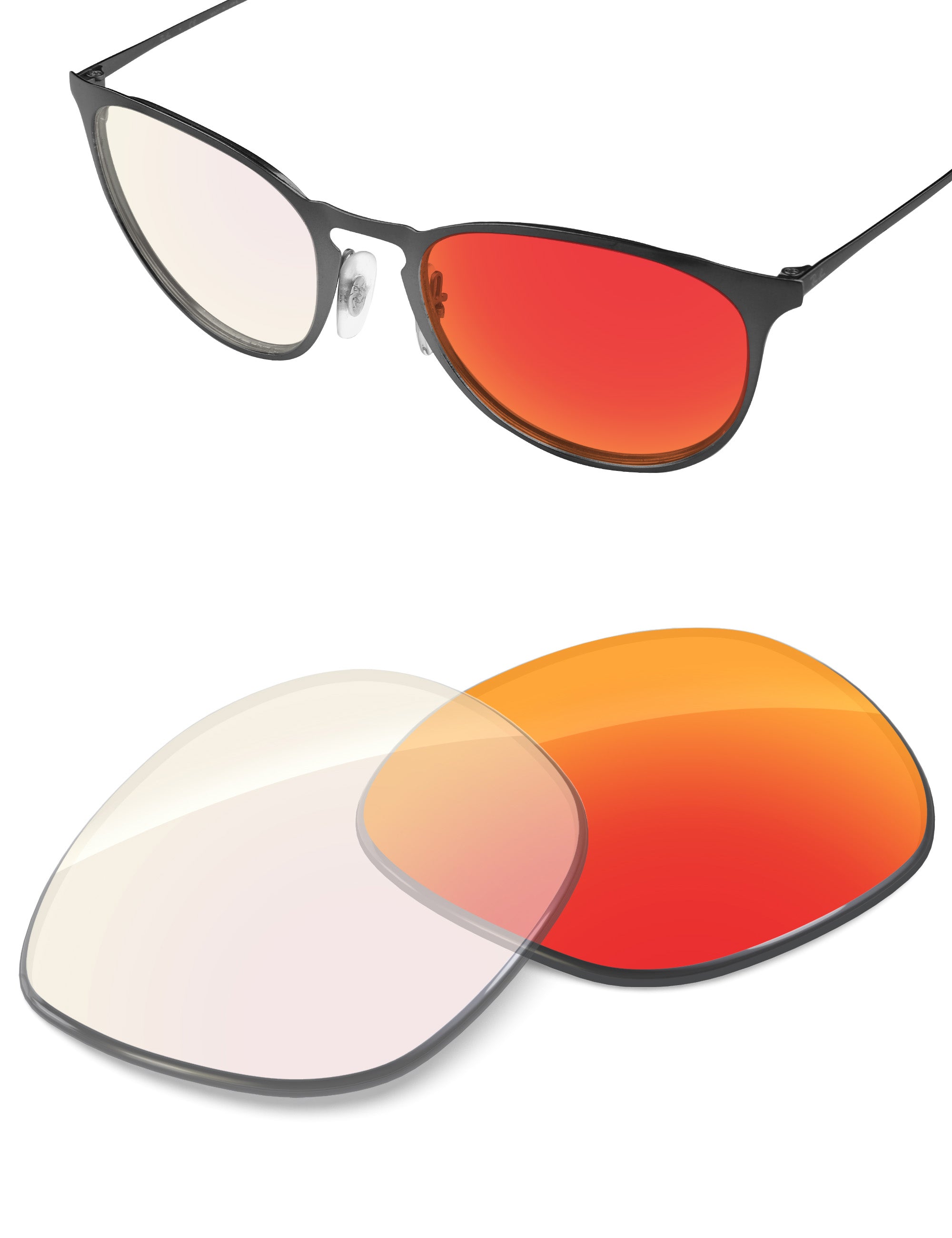 Fire Red FlashMirror™ Photochromic-Non-Polarized