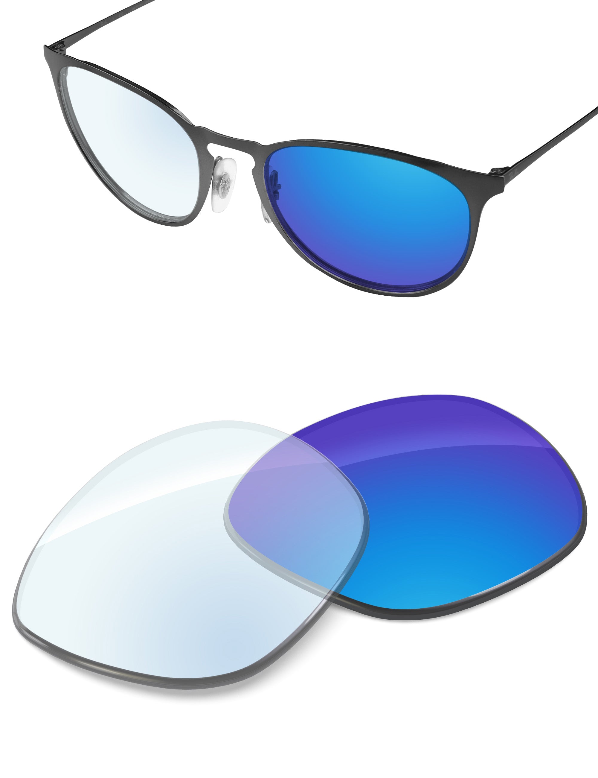 Sky Blue FlashMirror™ Photochromic-Non-Polarized
