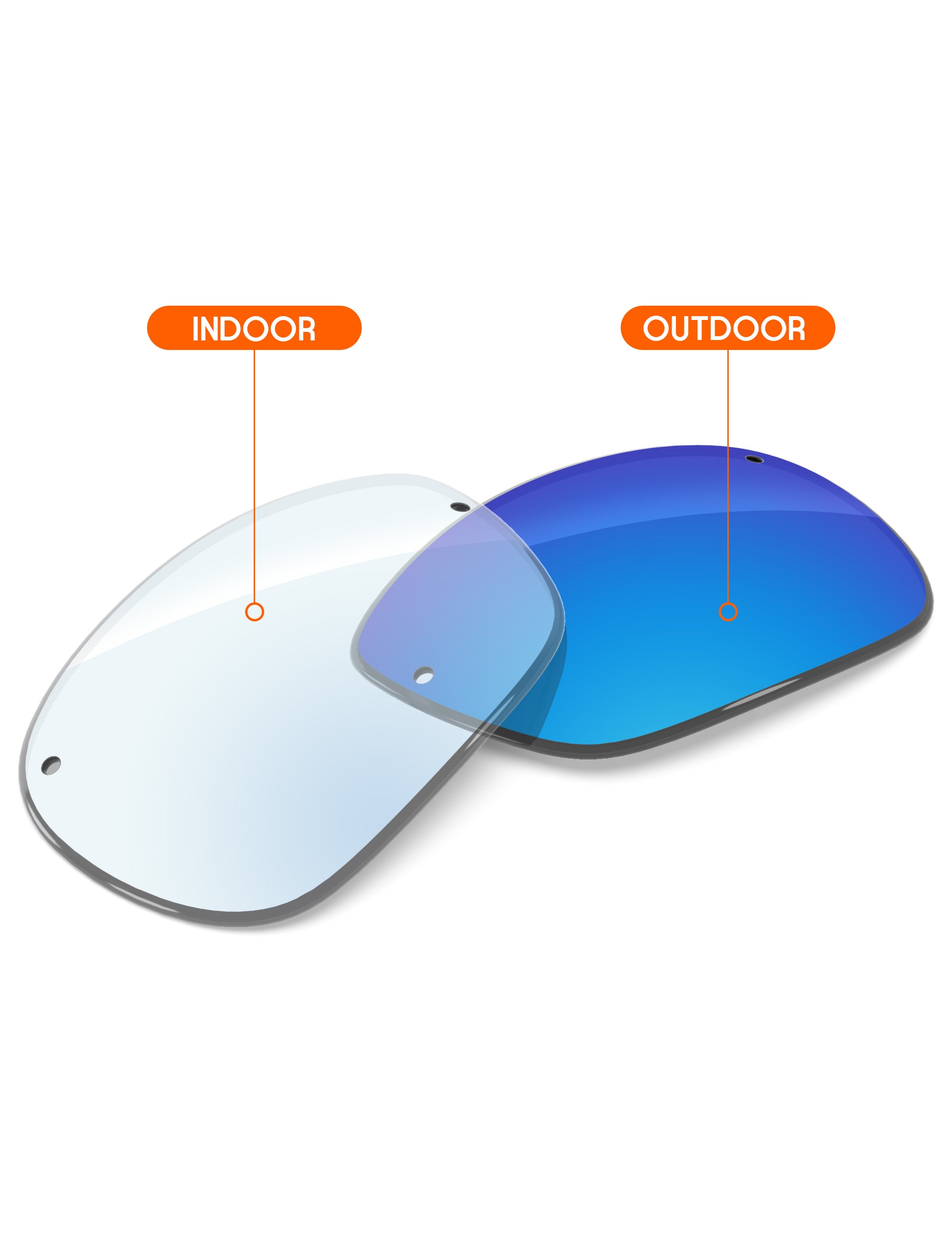 Sky Blue FlashMirror™ Photochromic-Non-Polarized