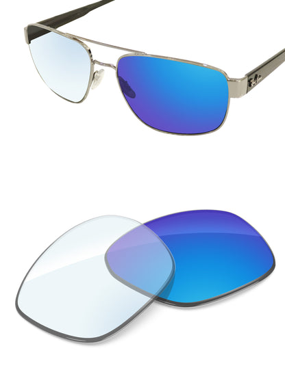 Sky Blue FlashMirror™ Photochromic-Non-Polarized