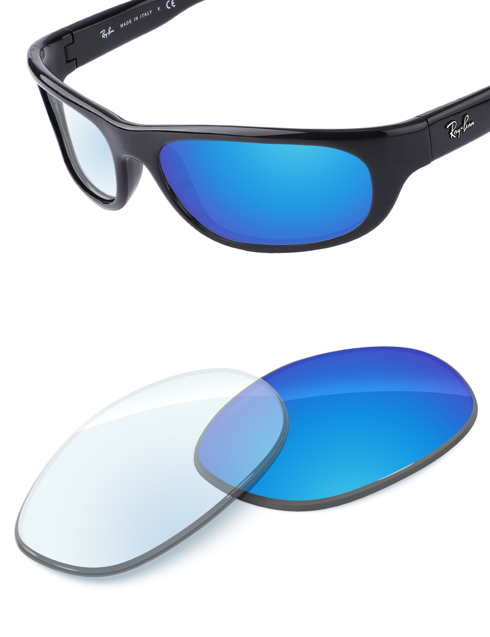 Sky Blue FlashMirror™ Photochromic-Non-Polarized