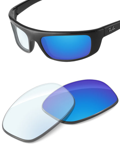Sky Blue FlashMirror™ Photochromic-Non-Polarized
