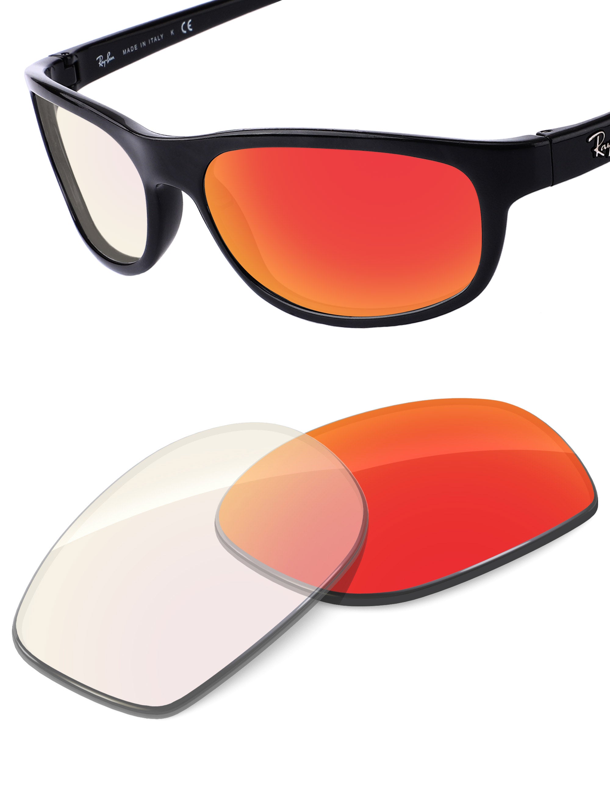 Fire Red FlashMirror™ Photochromic-Non-Polarized