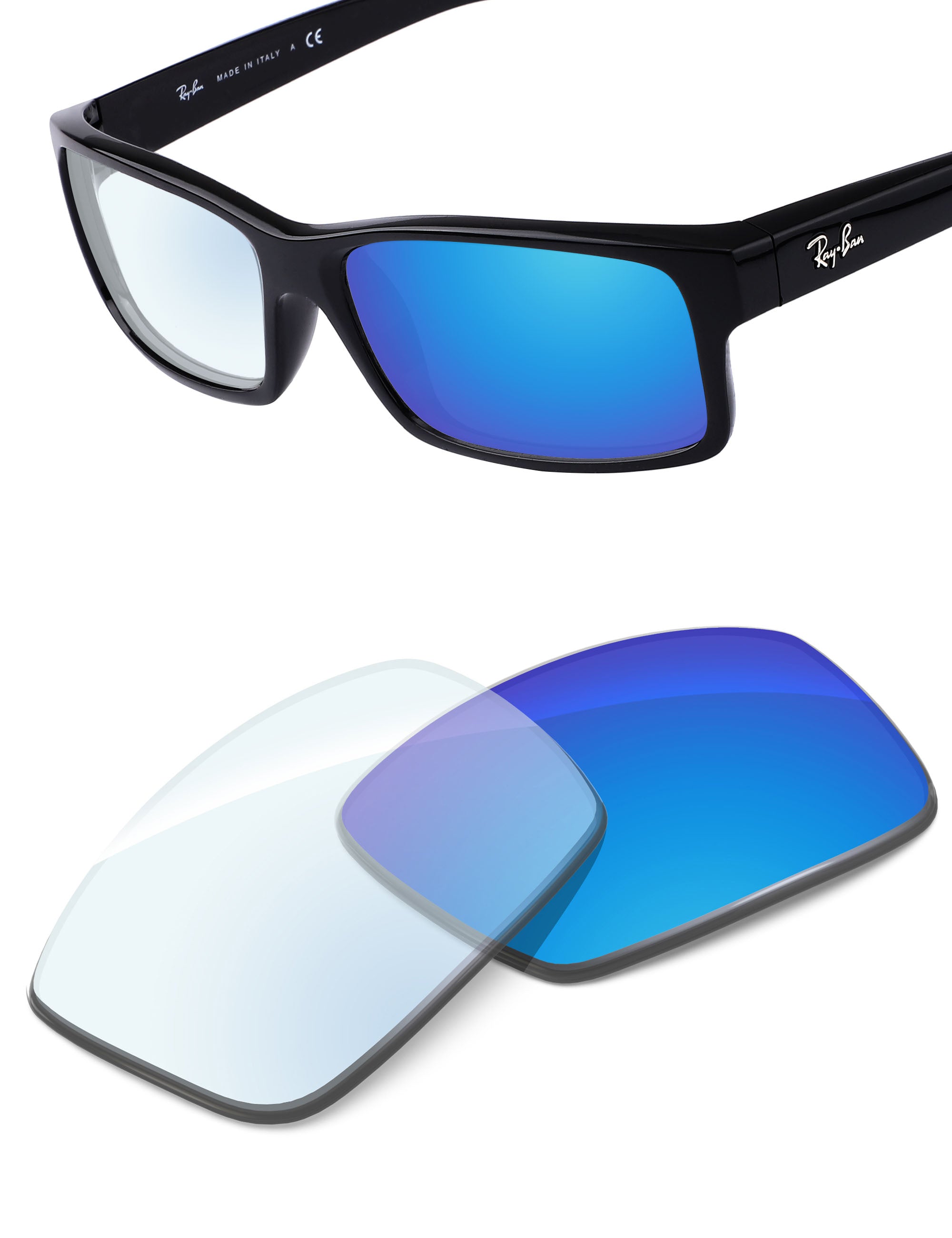 Sky Blue FlashMirror™ Photochromic-Non-Polarized