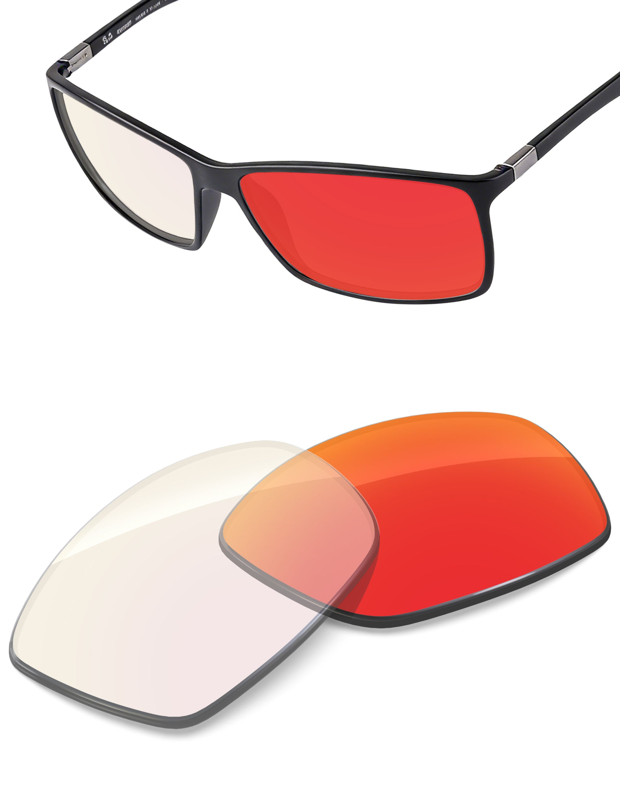 Fire Red FlashMirror™ Photochromic-Non-Polarized