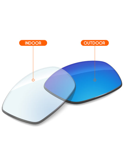 Sky Blue FlashMirror™ Photochromic-Non-Polarized