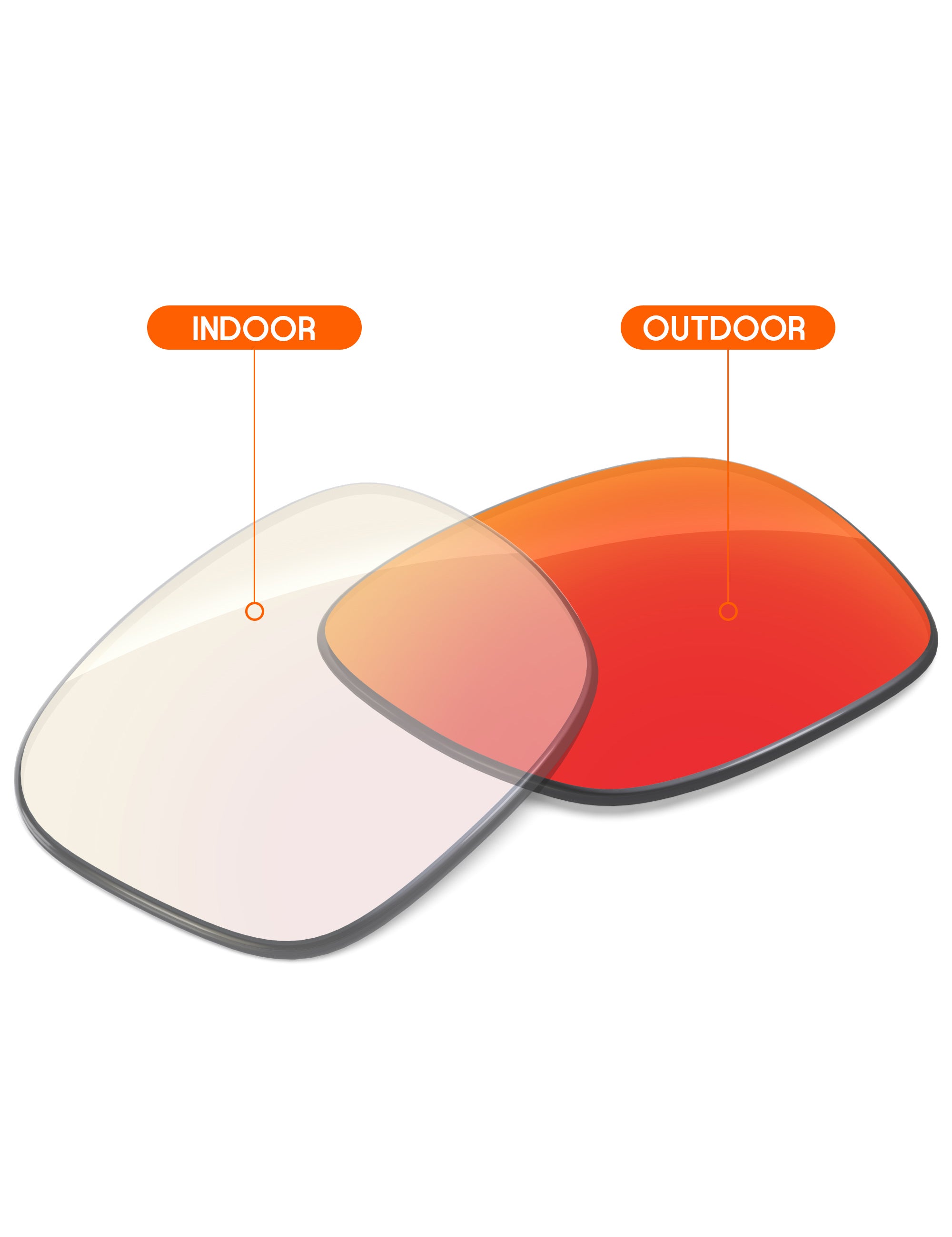Fire Red FlashMirror™ Photochromic-Non-Polarized