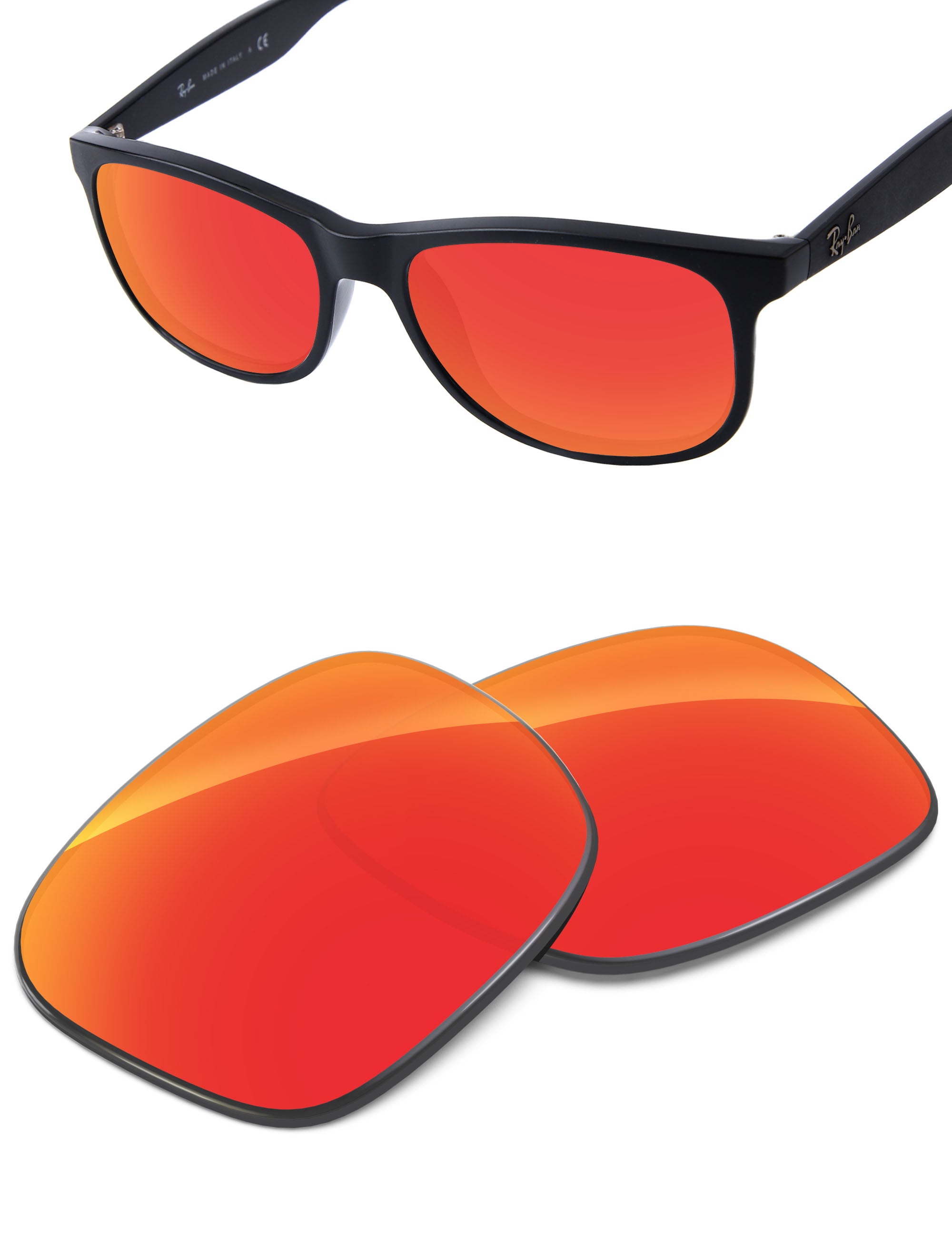 Fire Red FlashMirror™-Non-Polarized