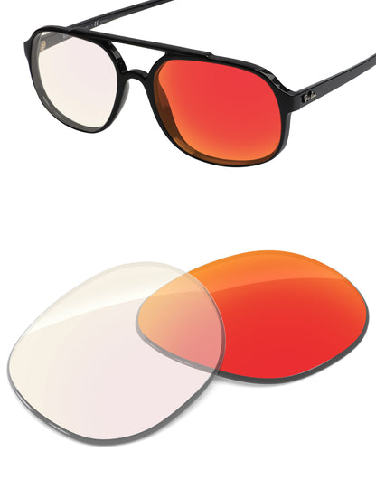 Fire Red FlashMirror™ Photochromic-Non-Polarized