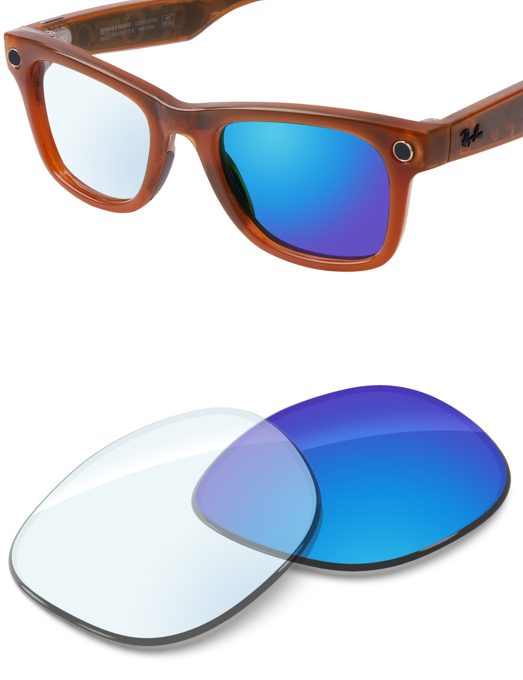 Sky Blue FlashMirror™ Photochromic-Non-Polarized
