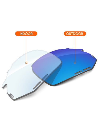 Sky Blue FlashMirror™ Photochromic-Non-Polarized
