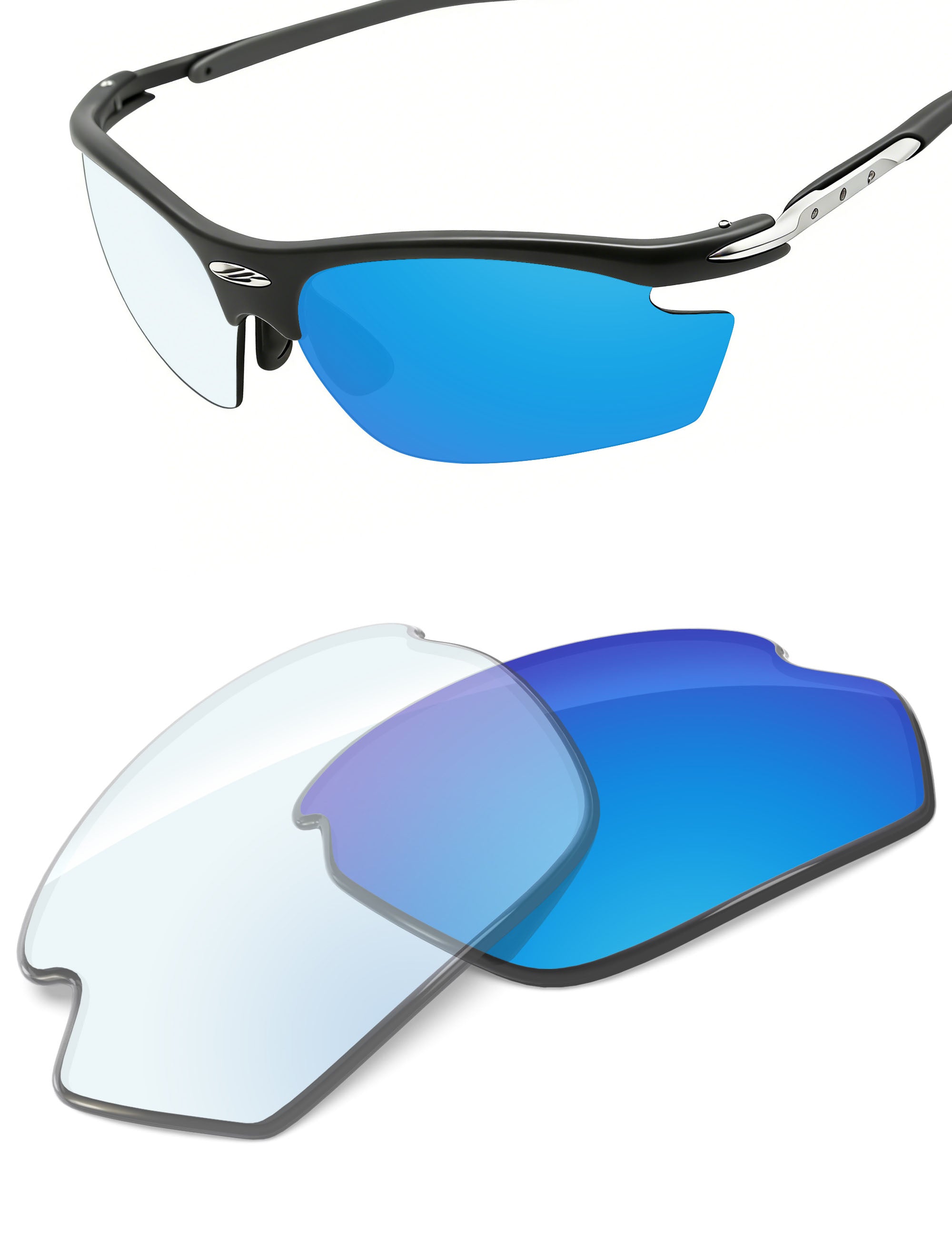 Sky Blue FlashMirror™ Photochromic-Non-Polarized