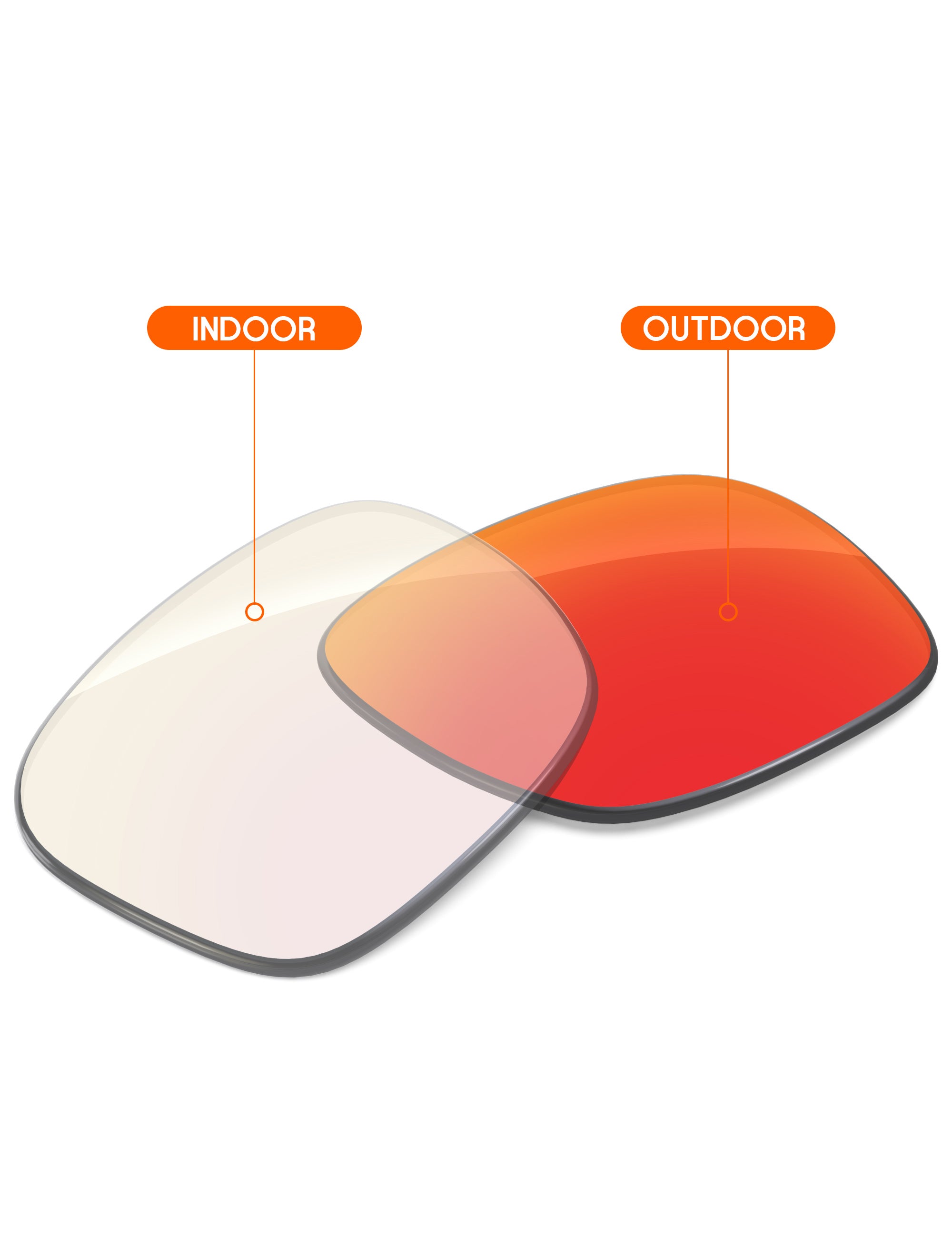 Fire Red FlashMirror™ Photochromic-Non-Polarized
