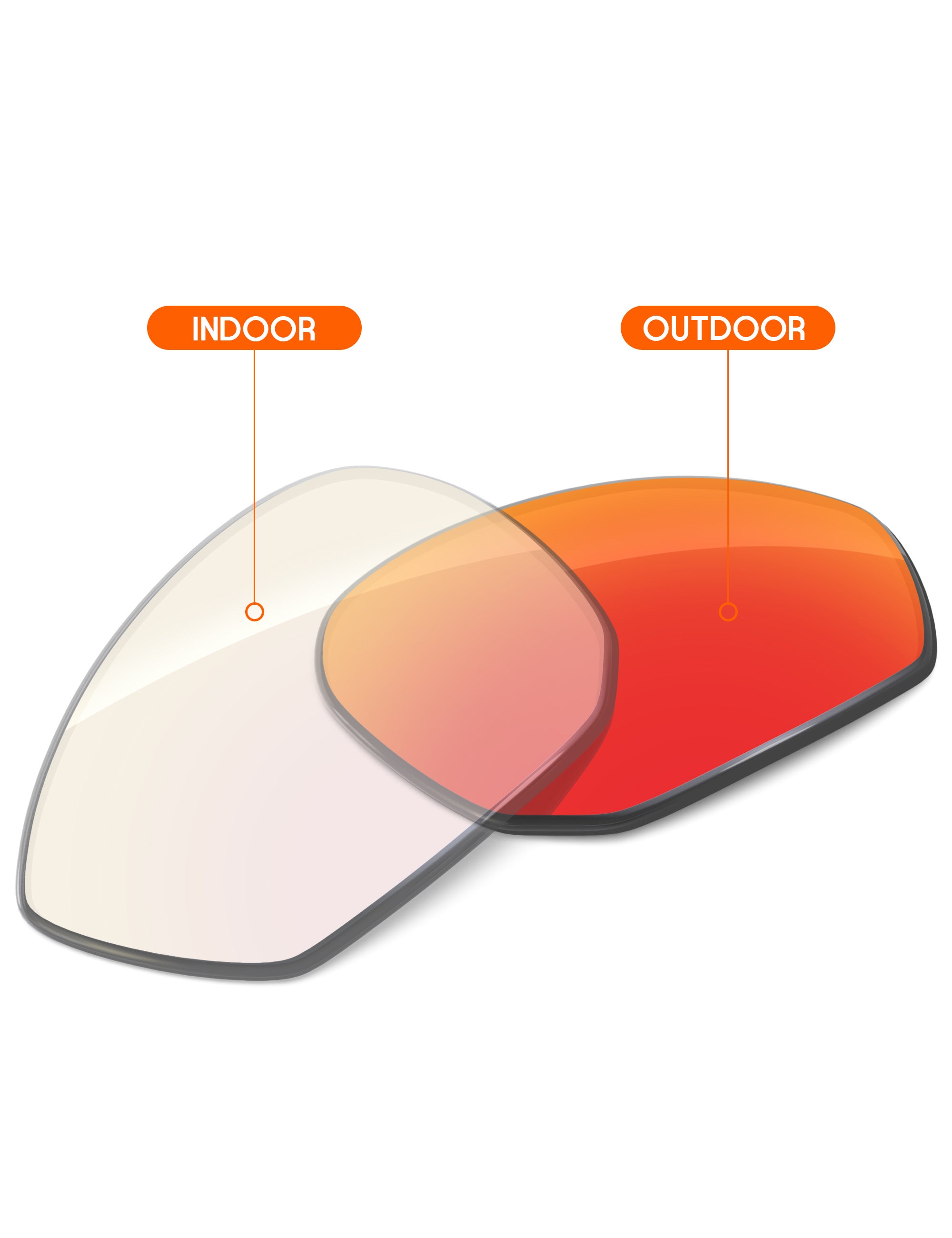 Fire Red FlashMirror™ Photochromic-Non-Polarized