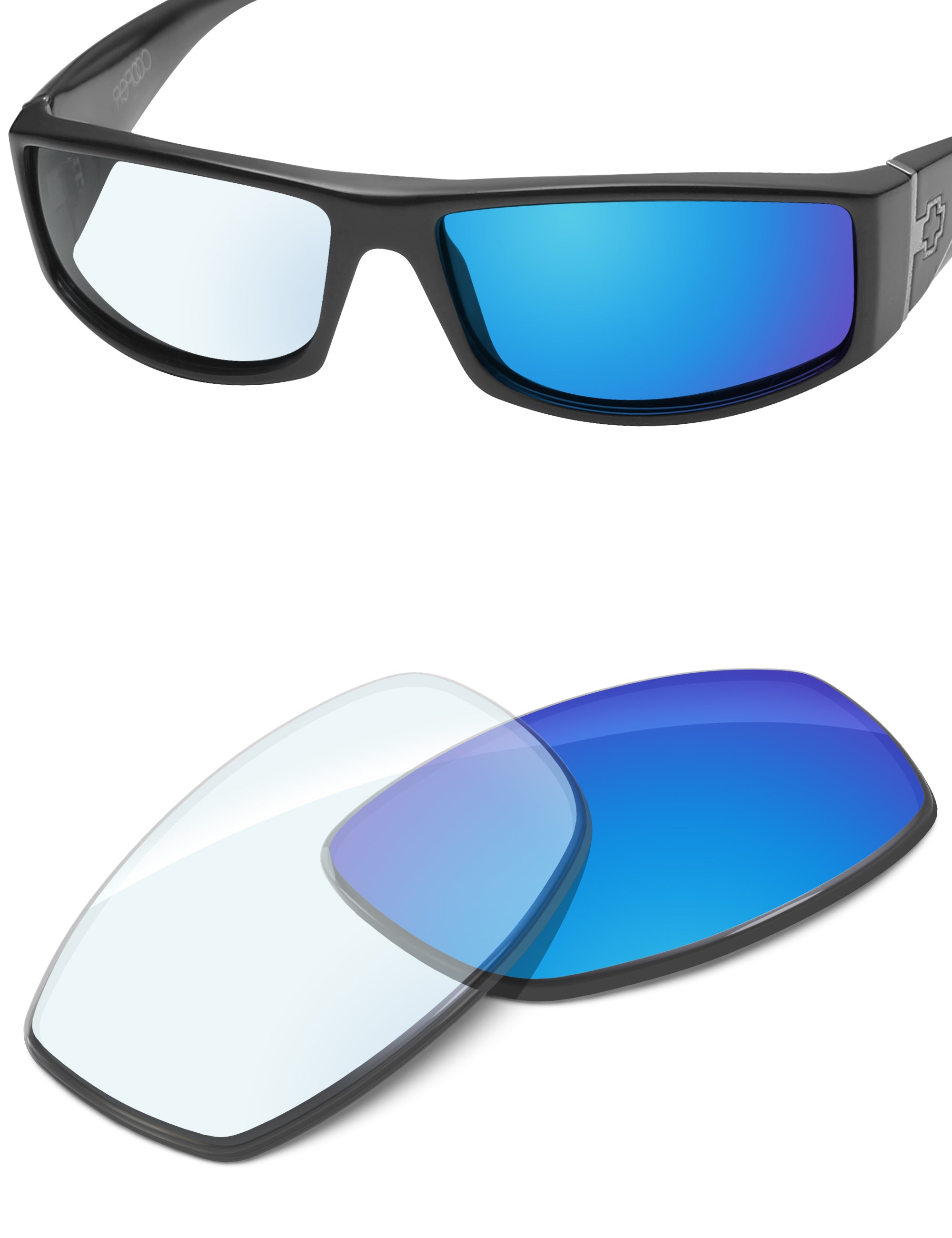 Sky Blue FlashMirror™ Photochromic-Non-Polarized