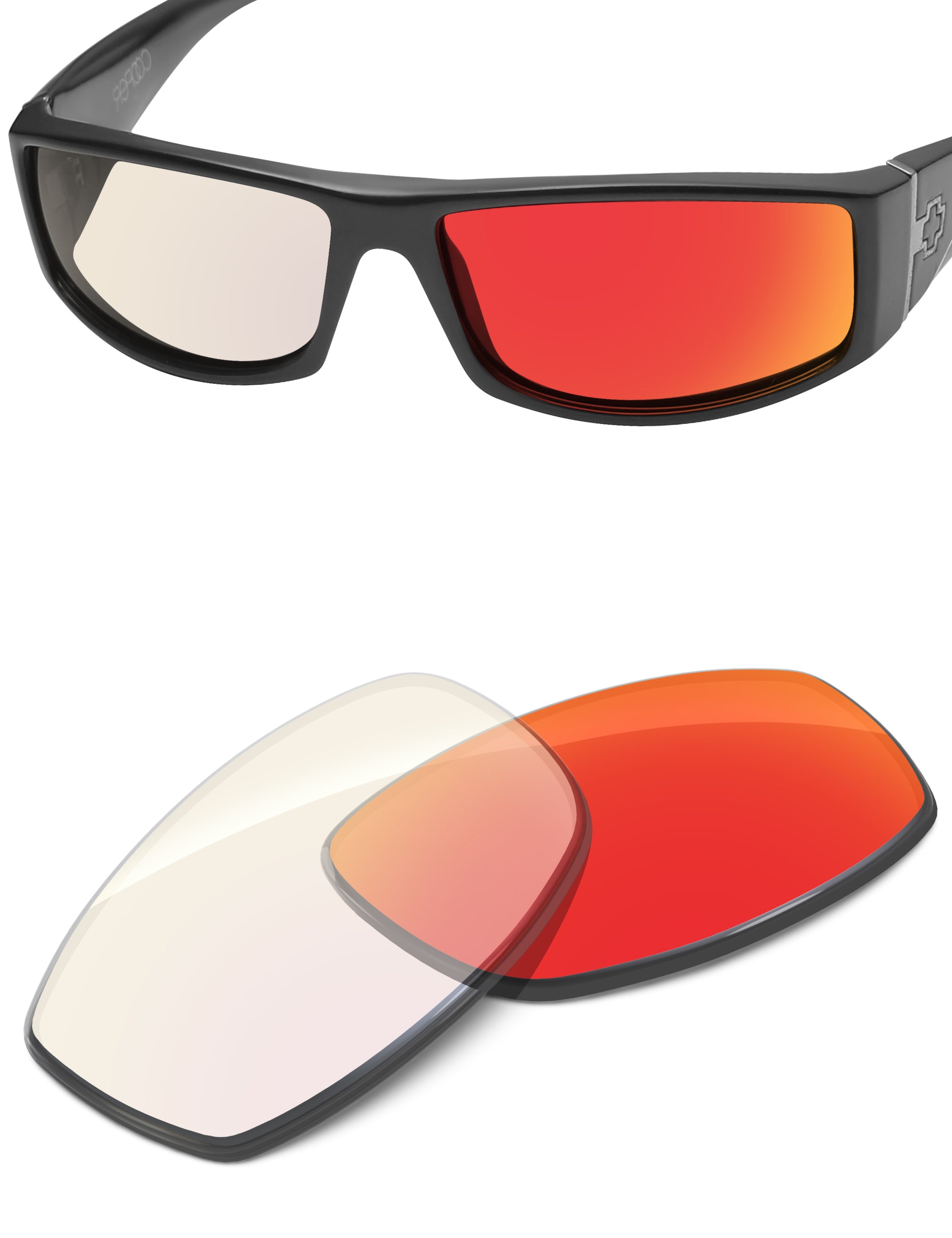 Fire Red FlashMirror™ Photochromic-Non-Polarized