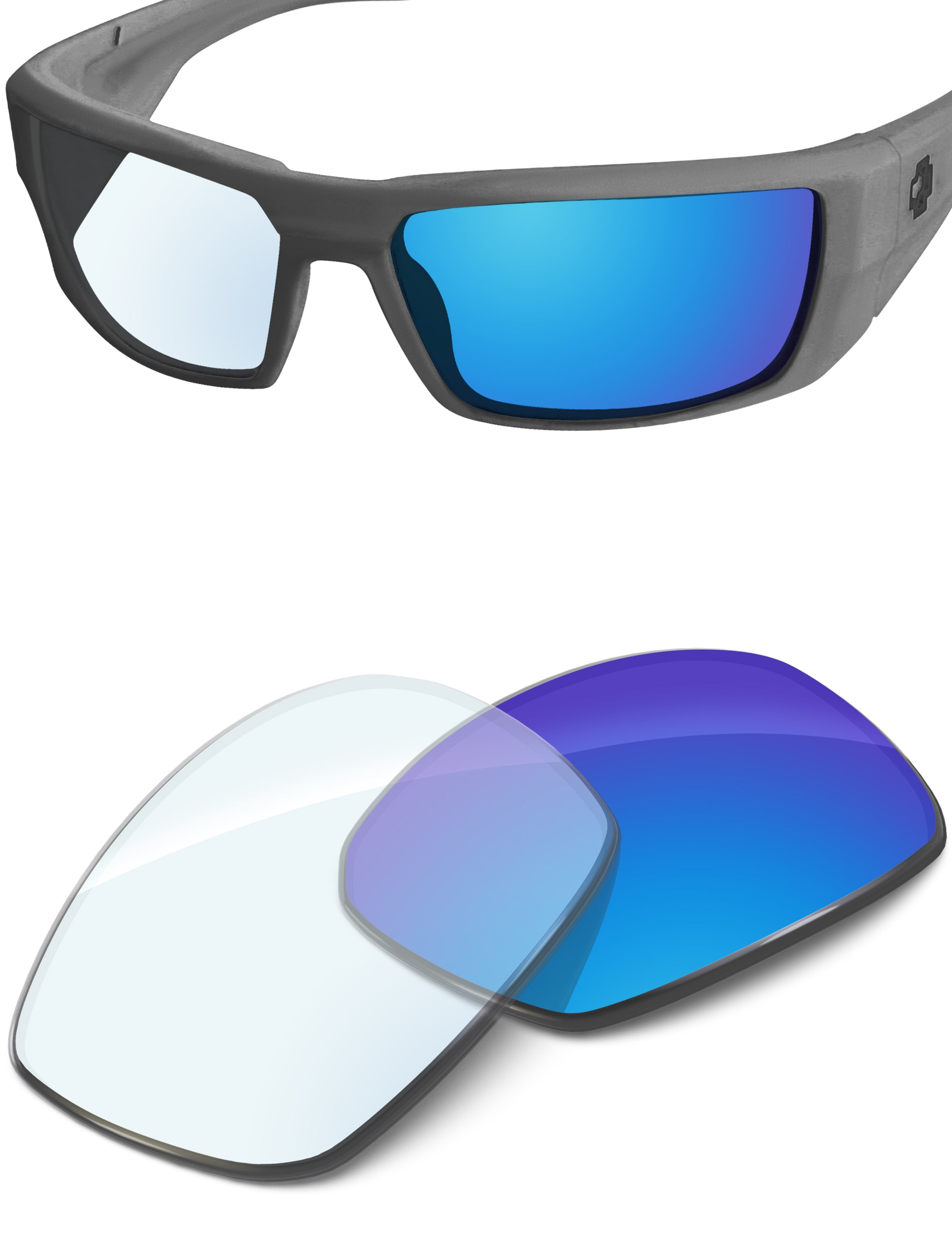 Sky Blue FlashMirror™ Photochromic-Non-Polarized