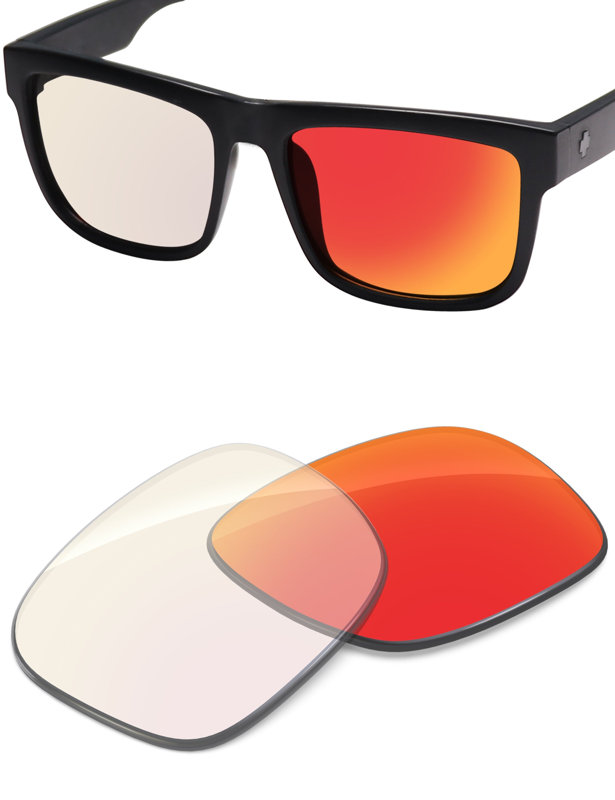 Fire Red FlashMirror™ Photochromic-Non-Polarized