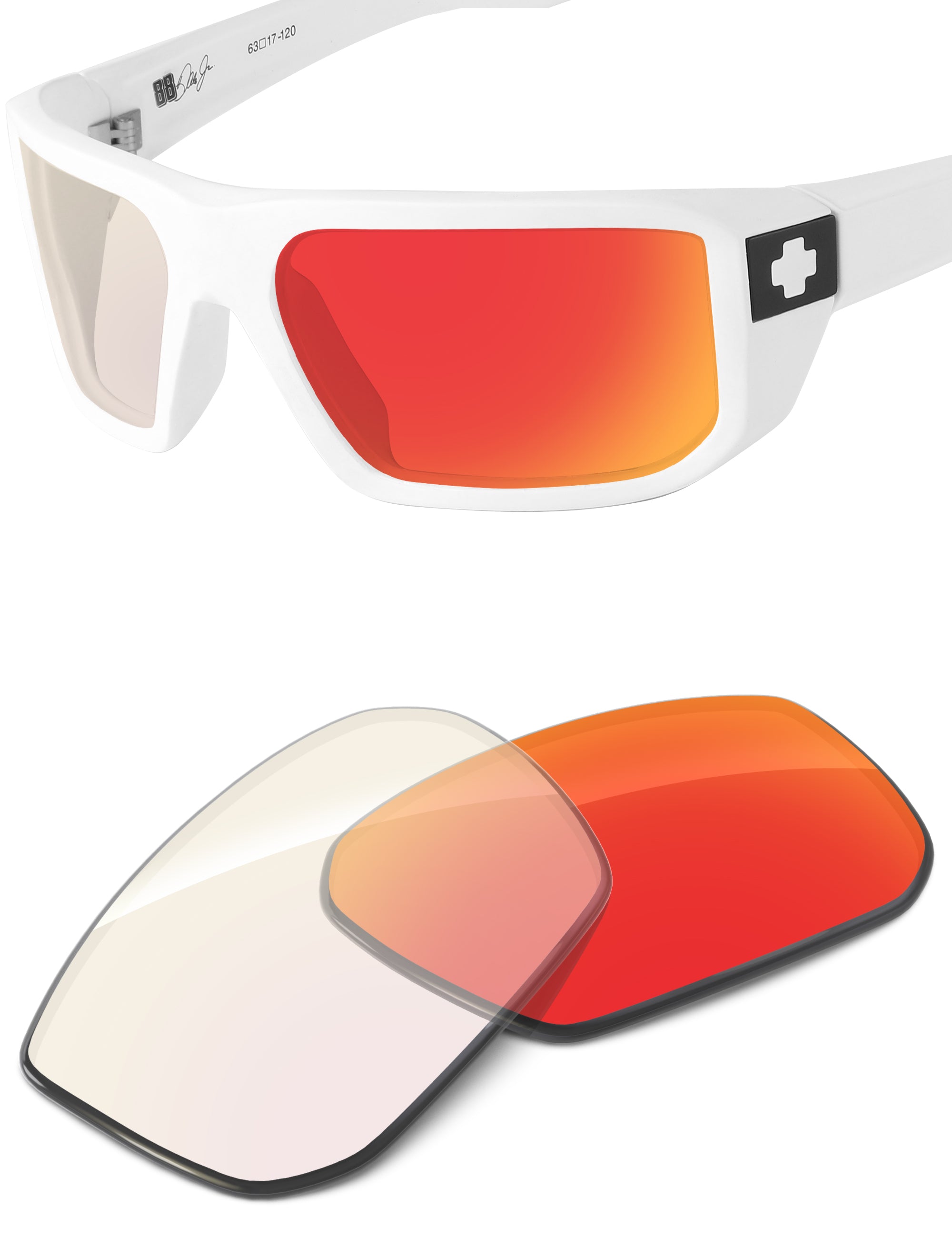 Fire Red FlashMirror™ Photochromic-Non-Polarized