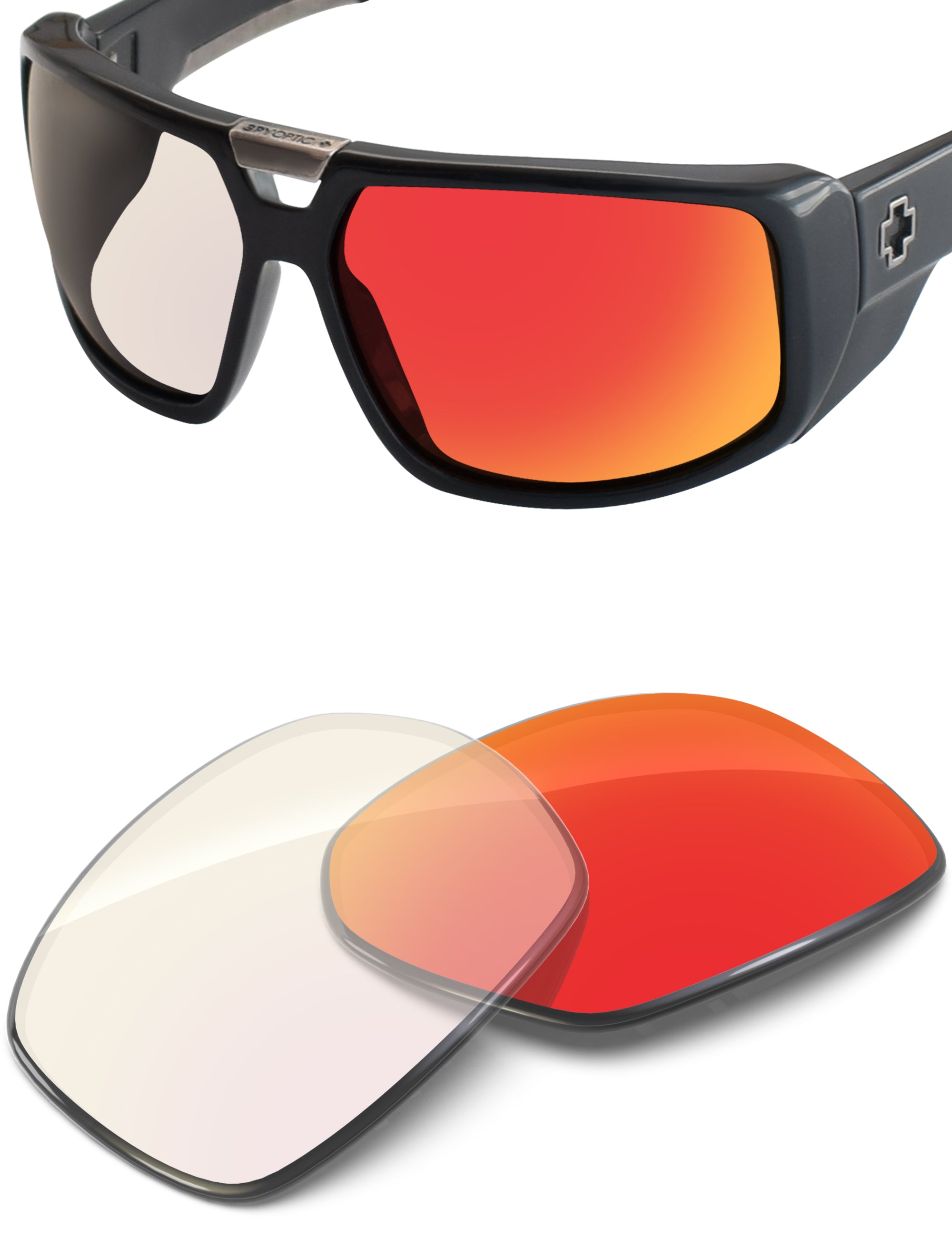 Fire Red FlashMirror™ Photochromic-Non-Polarized