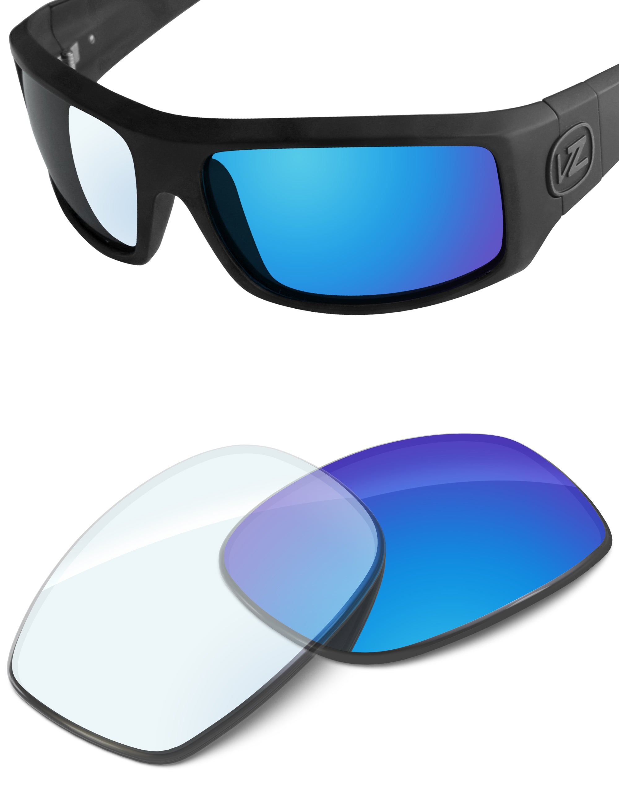Sky Blue FlashMirror™ Photochromic-Non-Polarized