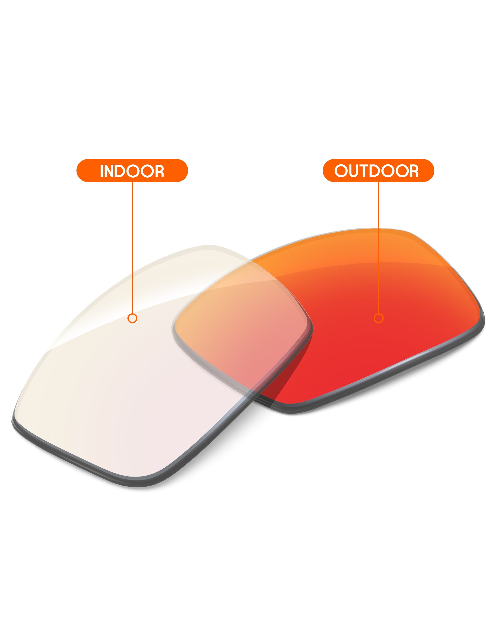 Fire Red FlashMirror™ Photochromic-Non-Polarized