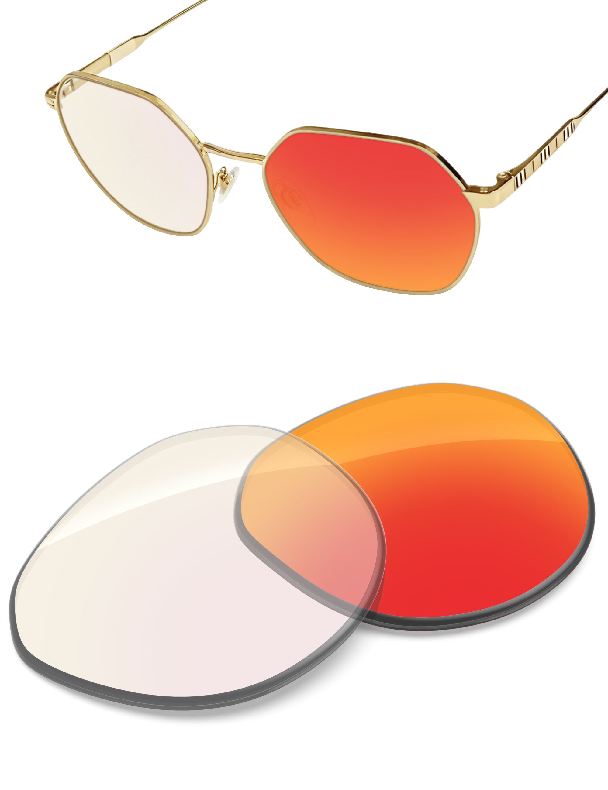 Fire Red FlashMirror™ Photochromic-Non-Polarized