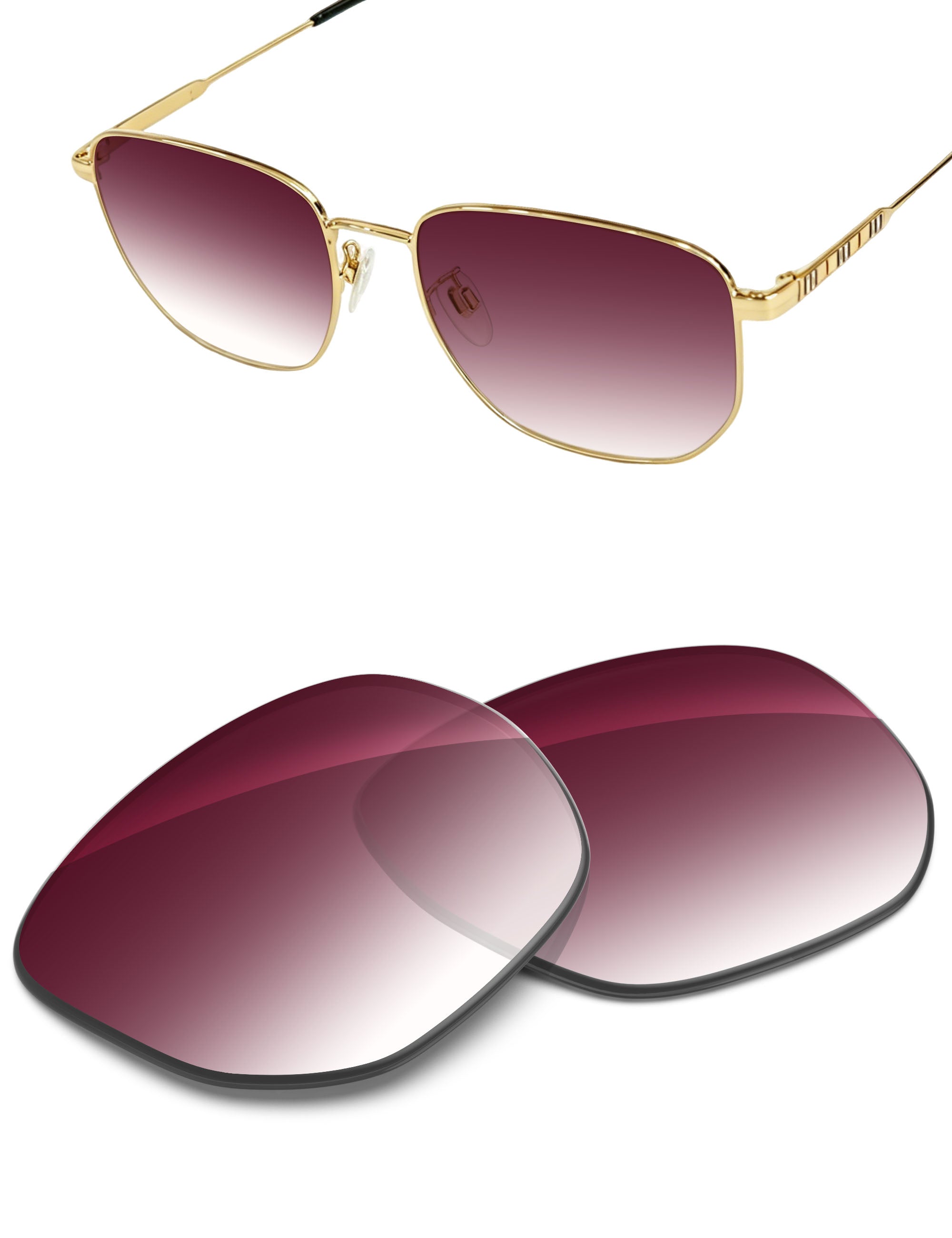 Wine Red Gradient-Non-Polarized