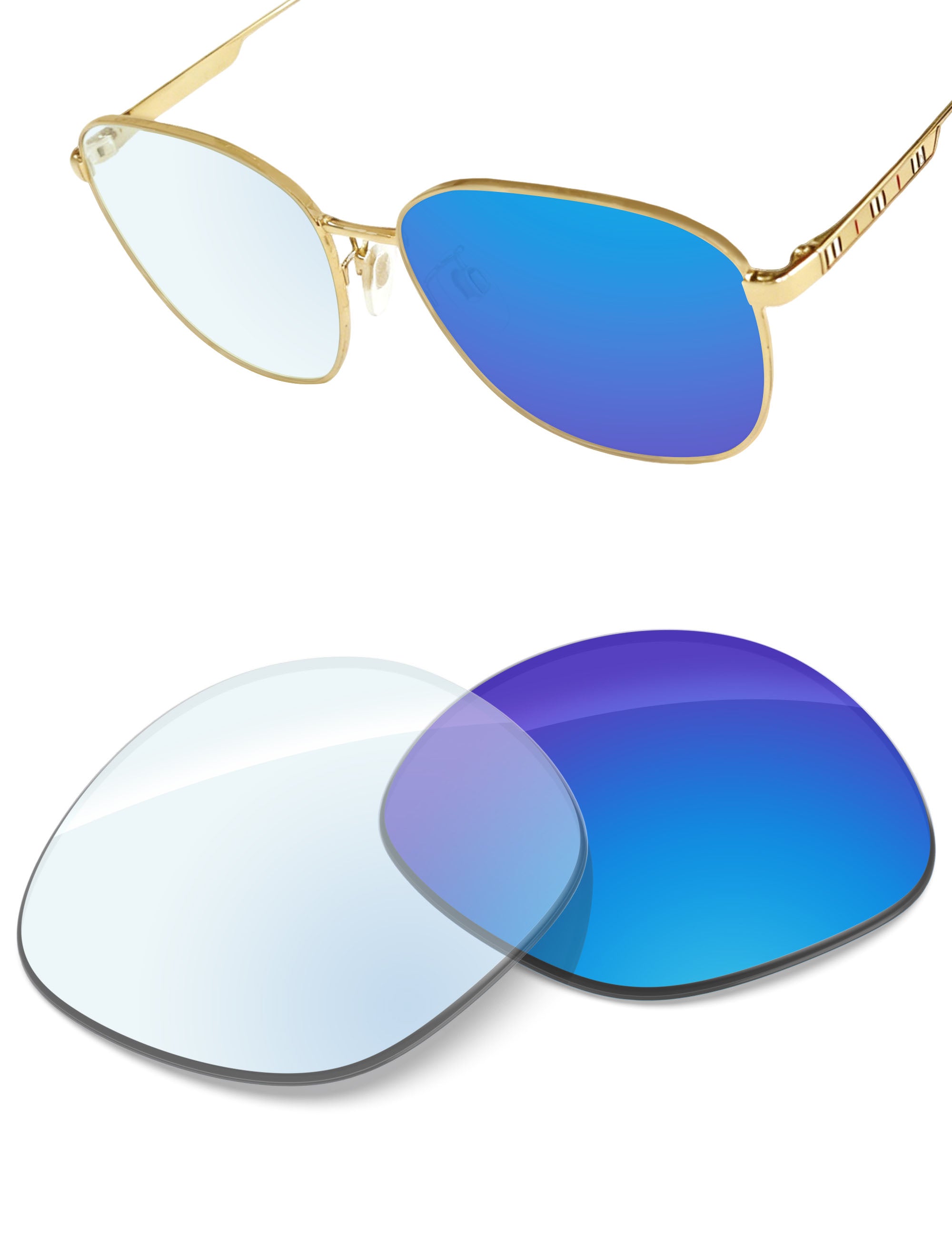 Sky Blue FlashMirror™ Photochromic-Non-Polarized
